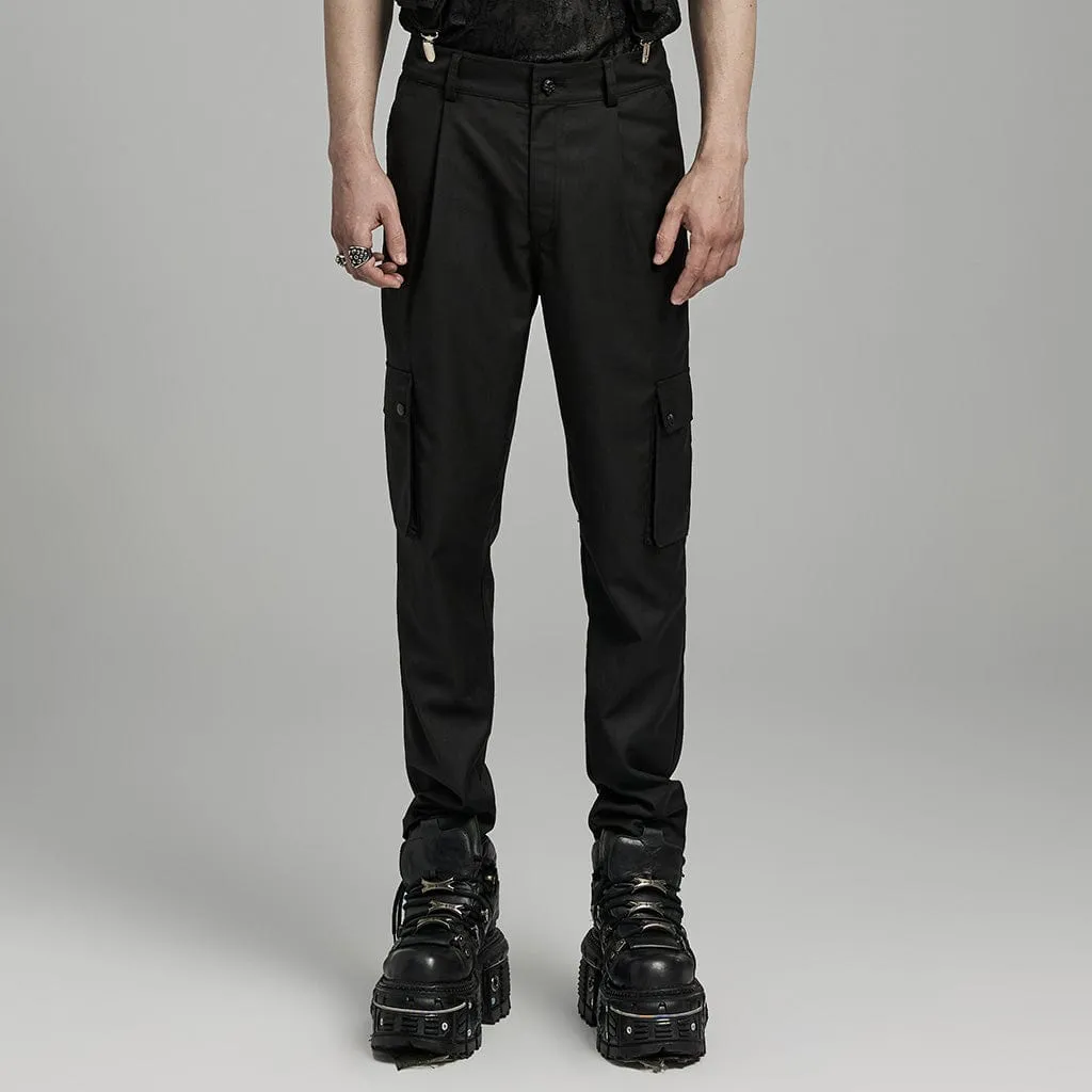 Men's Punk Big-pocket Skull Pants