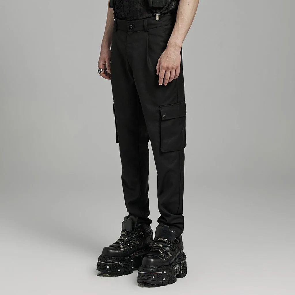 Men's Punk Big-pocket Skull Pants