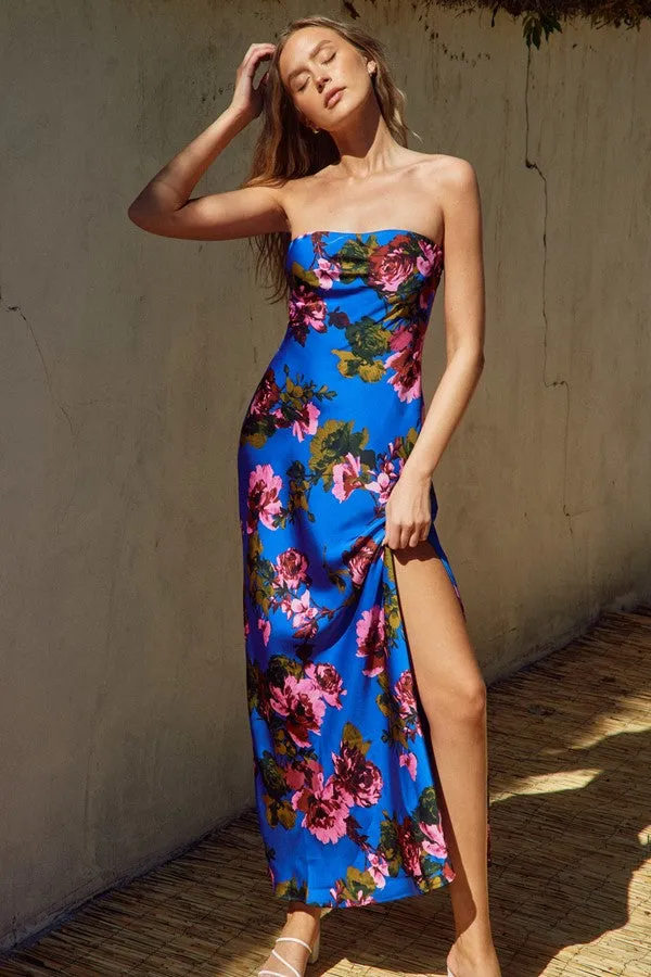 Mesmerizing Essence Strapless Maxi Dress