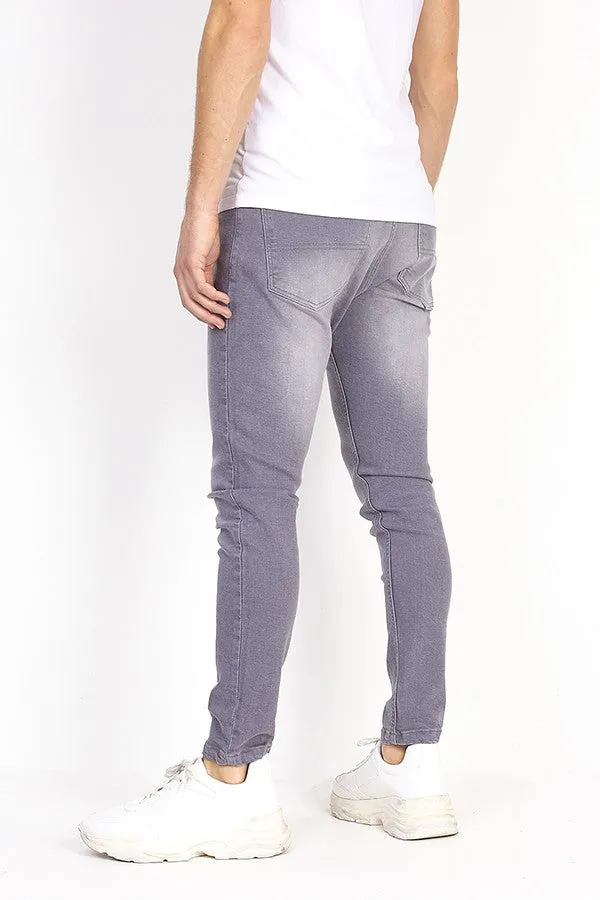 MID GREY DENIM SKINNY JEANS