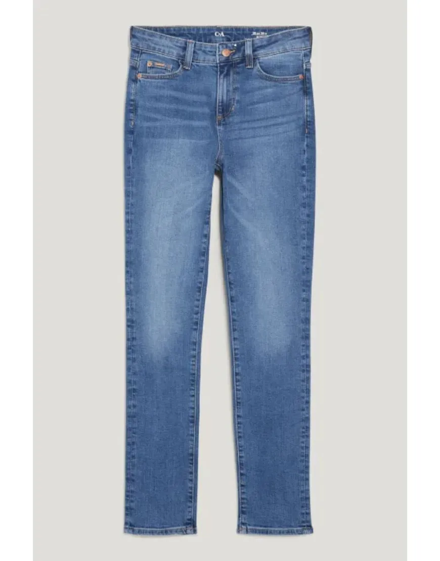 Mid Rise Slim Jeans Stretchable Dark Blue