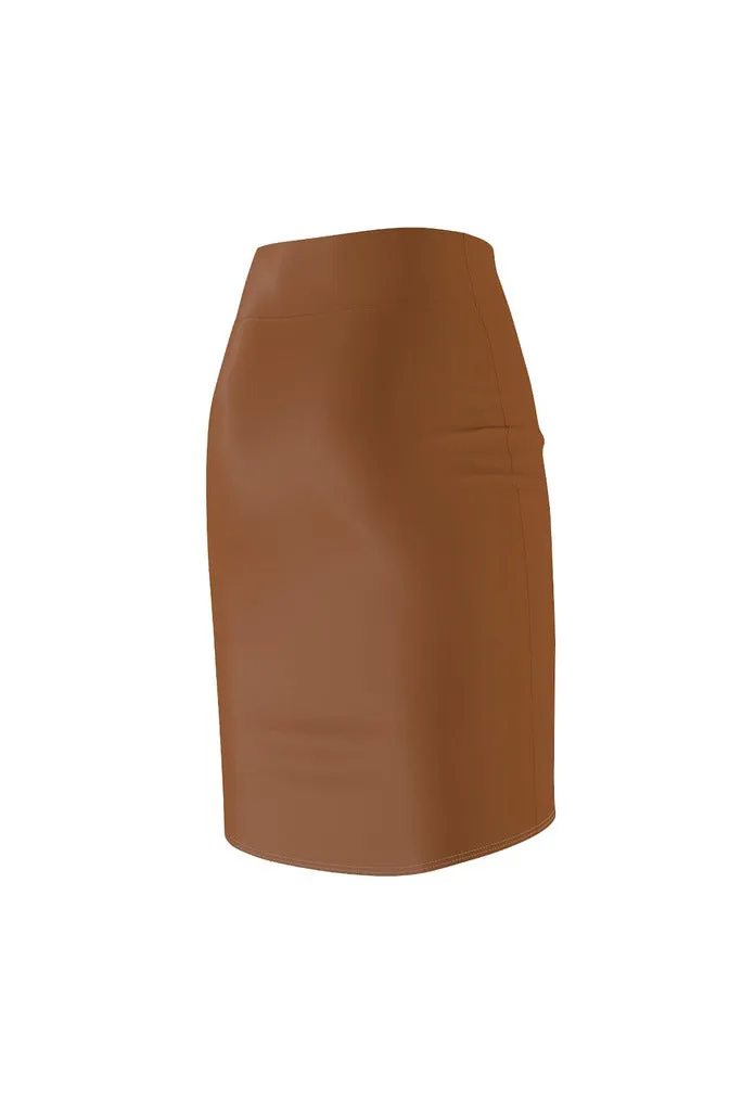 Mocha Women's Pencil Skirt