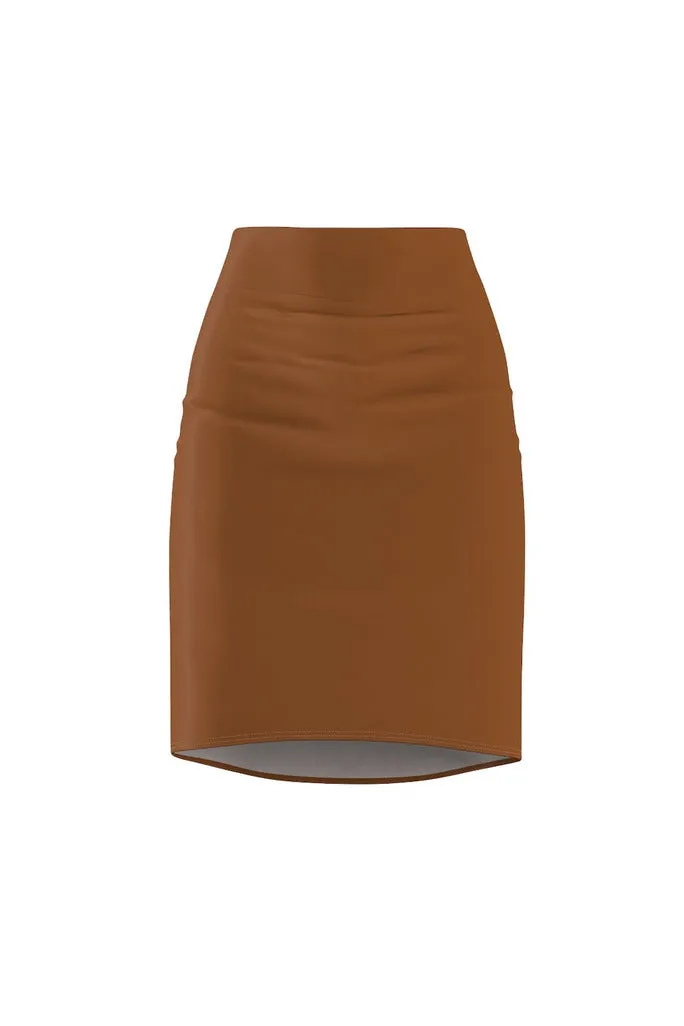 Mocha Women's Pencil Skirt