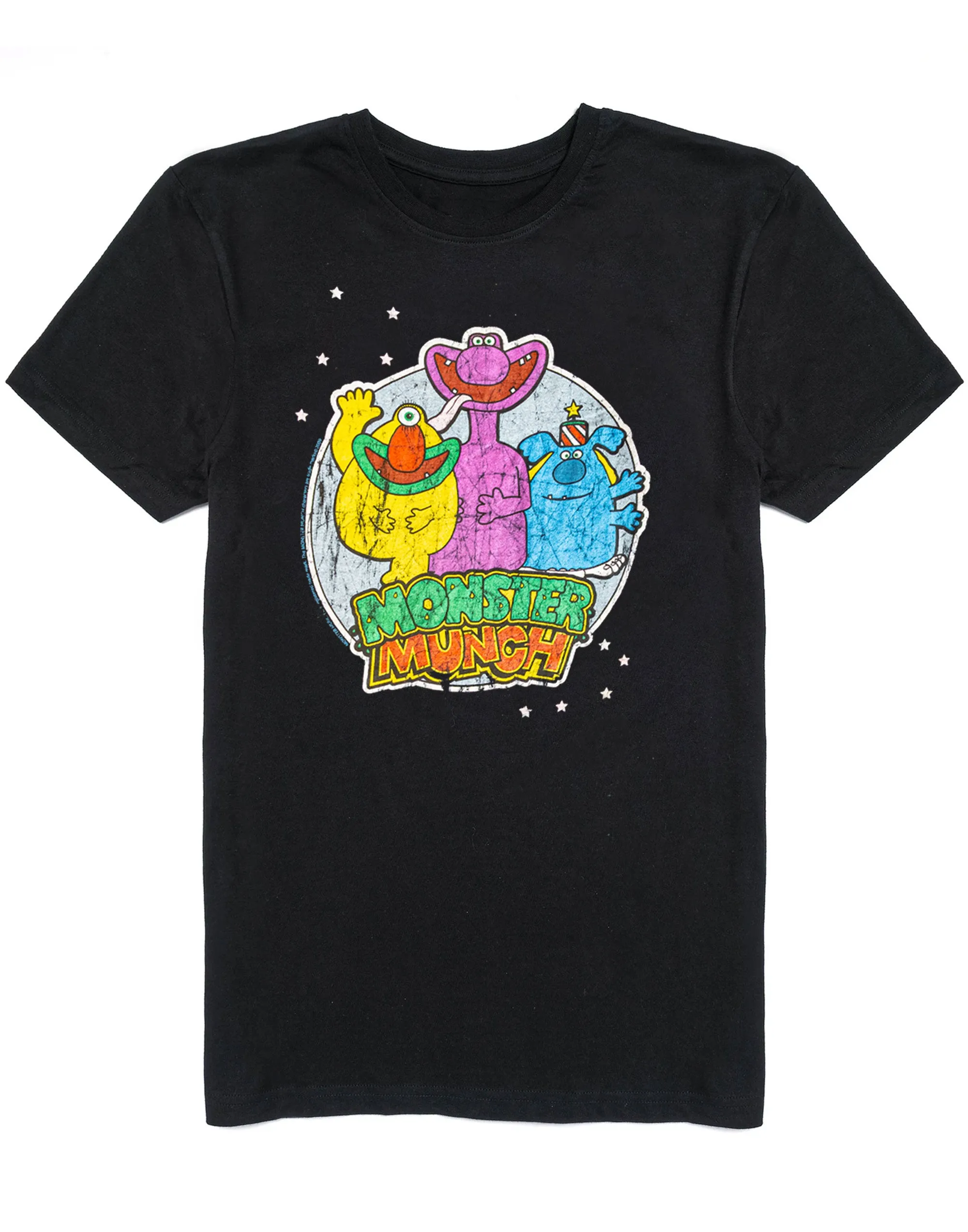 Monster Munch Mens Black Short Sleeved T-Shirt