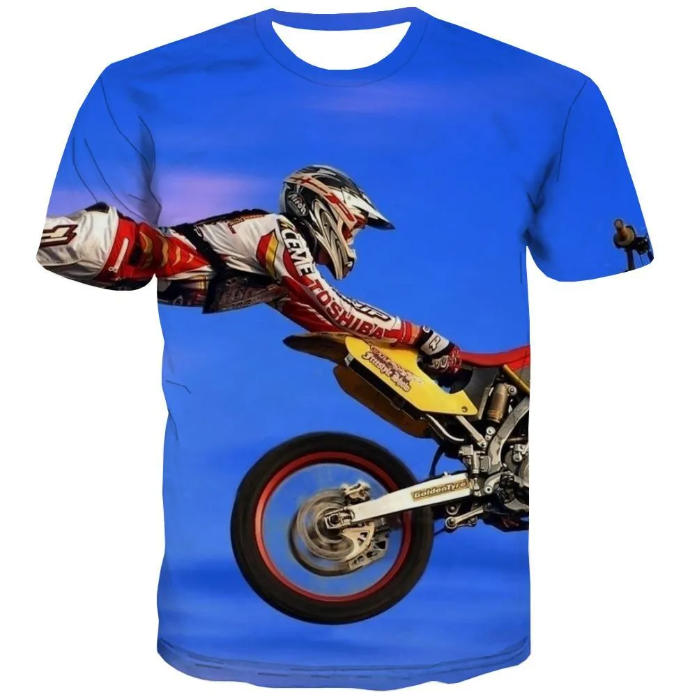 Motocross T-shirt Men motorcycle T shirts Funny Offroad Shirt Print Short Sleeve