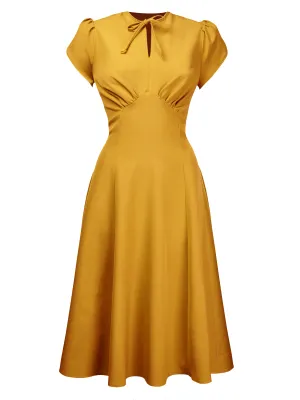 Mustard Yellow Forties Inspired Swing Dress