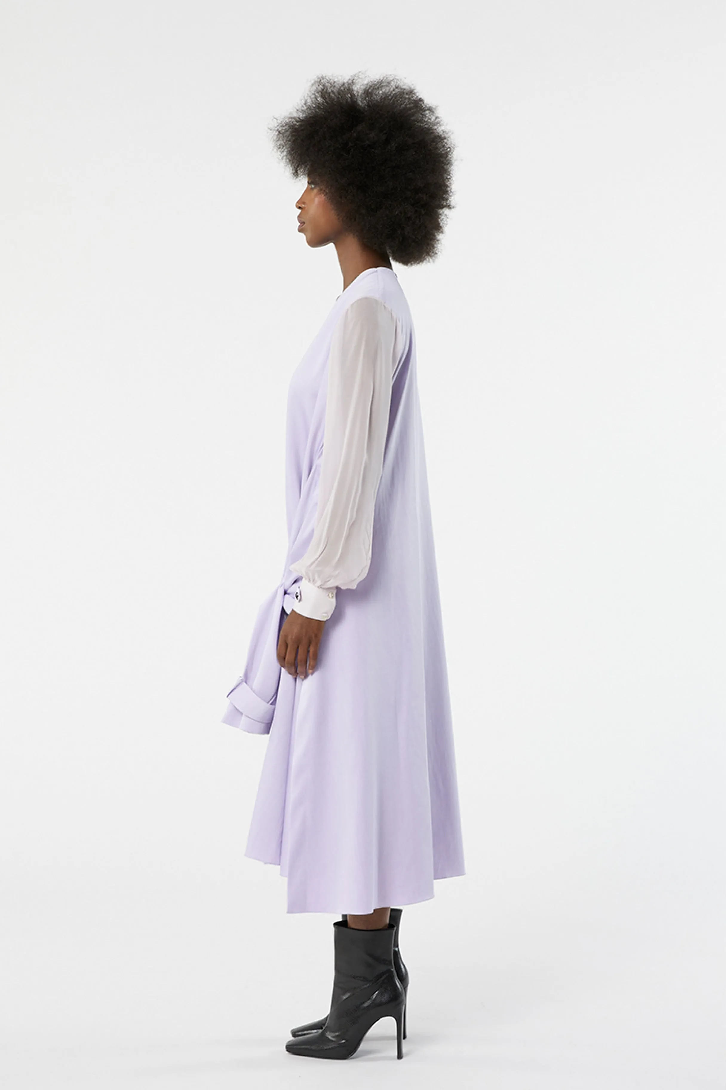 NEVADA lilac - cotton knotted dress