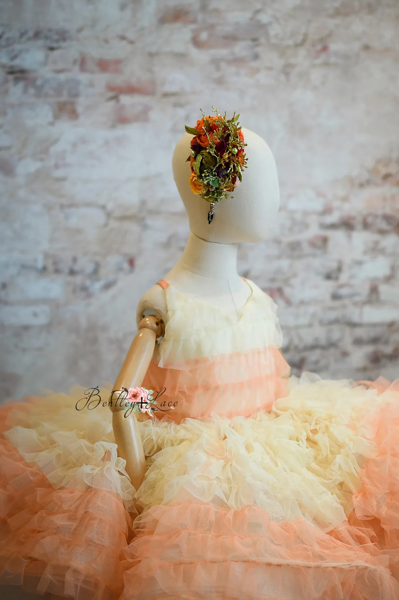 NEW. "Candy Corn Princess" - Petal Length Dress (7 Year-Petite 8Year)