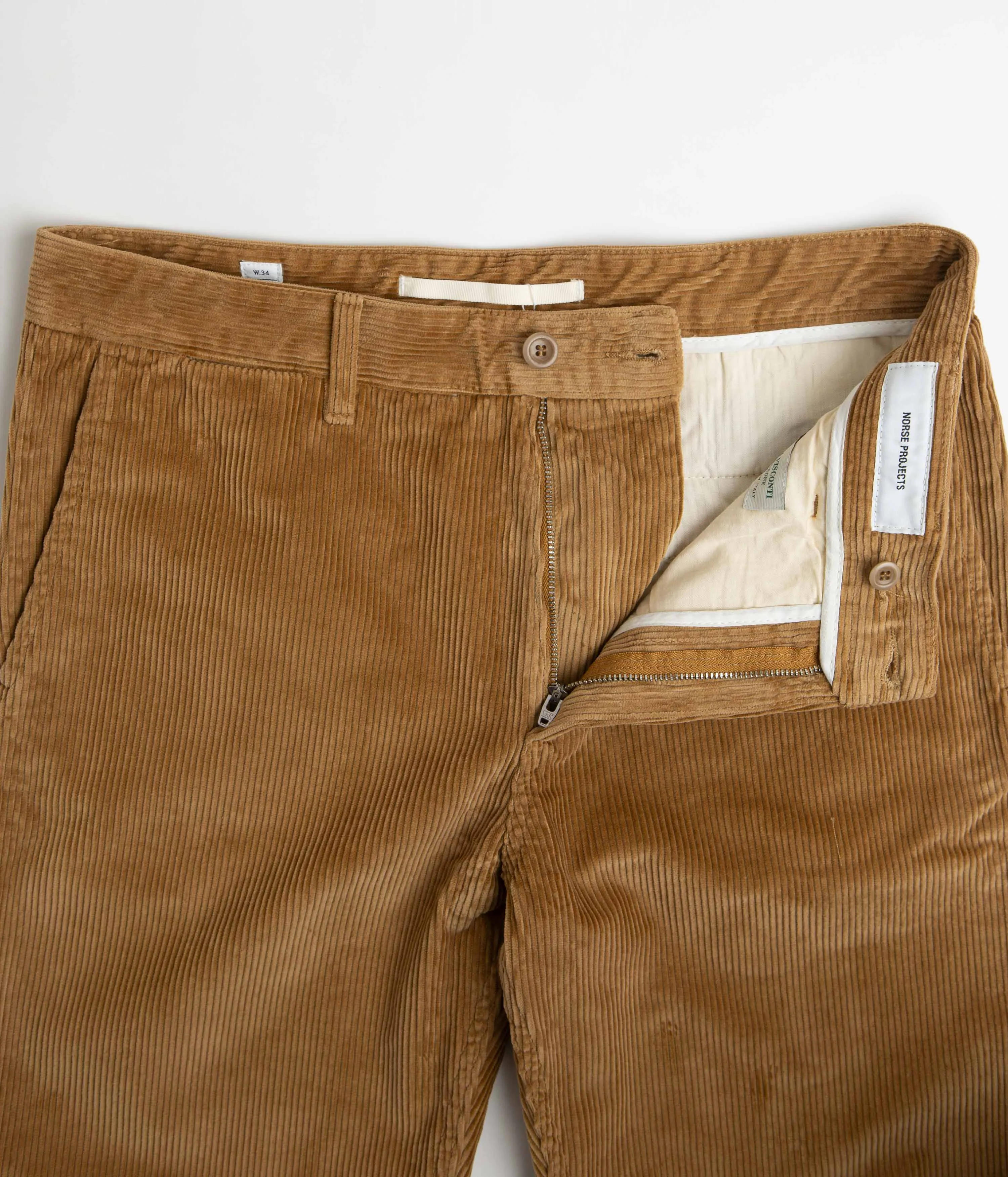 Norse Projects Aros Corduroy Chino Pants - Utility Khaki