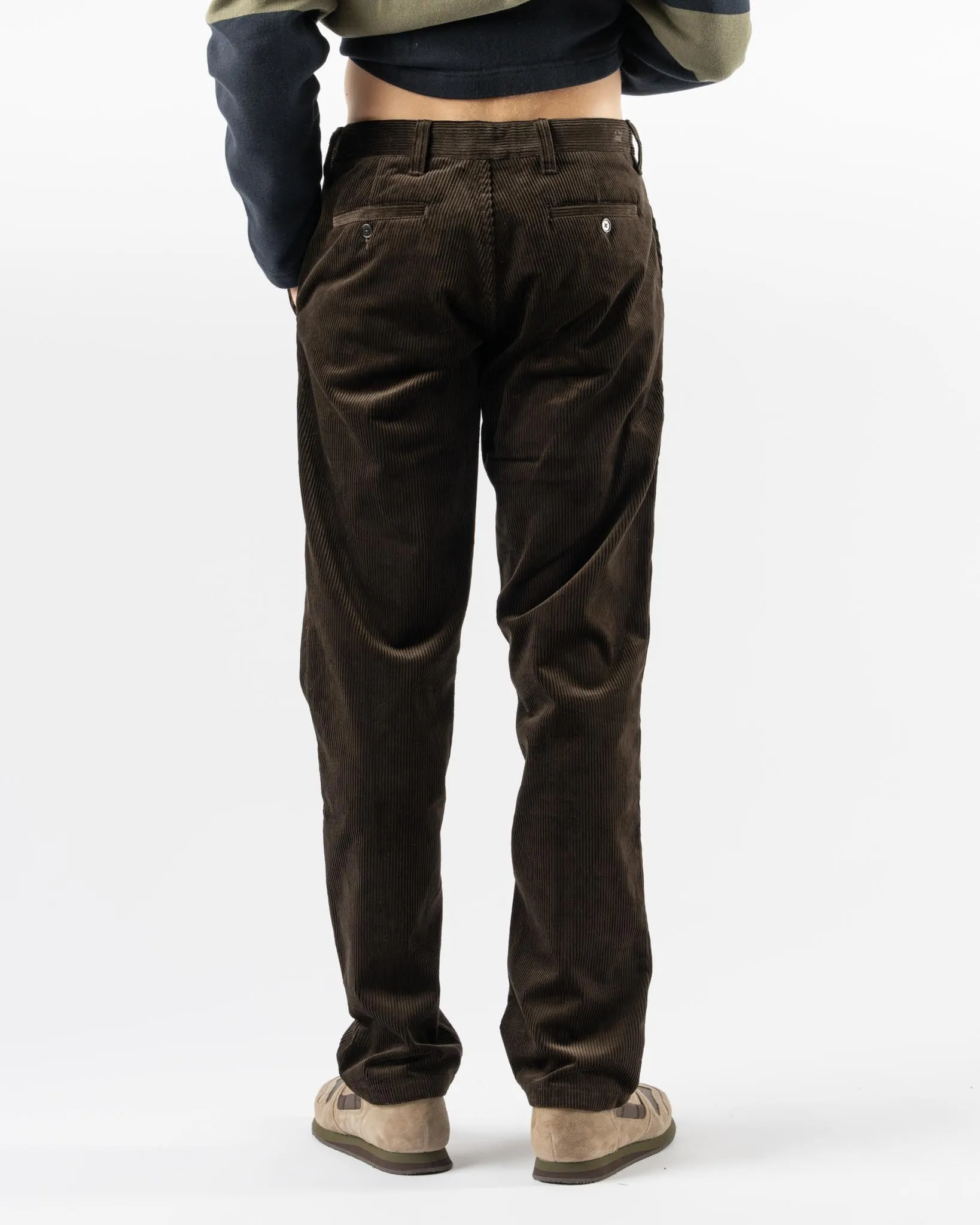 Norse Projects Aros Regular Wide Wale Corduroy Chino in Espresso