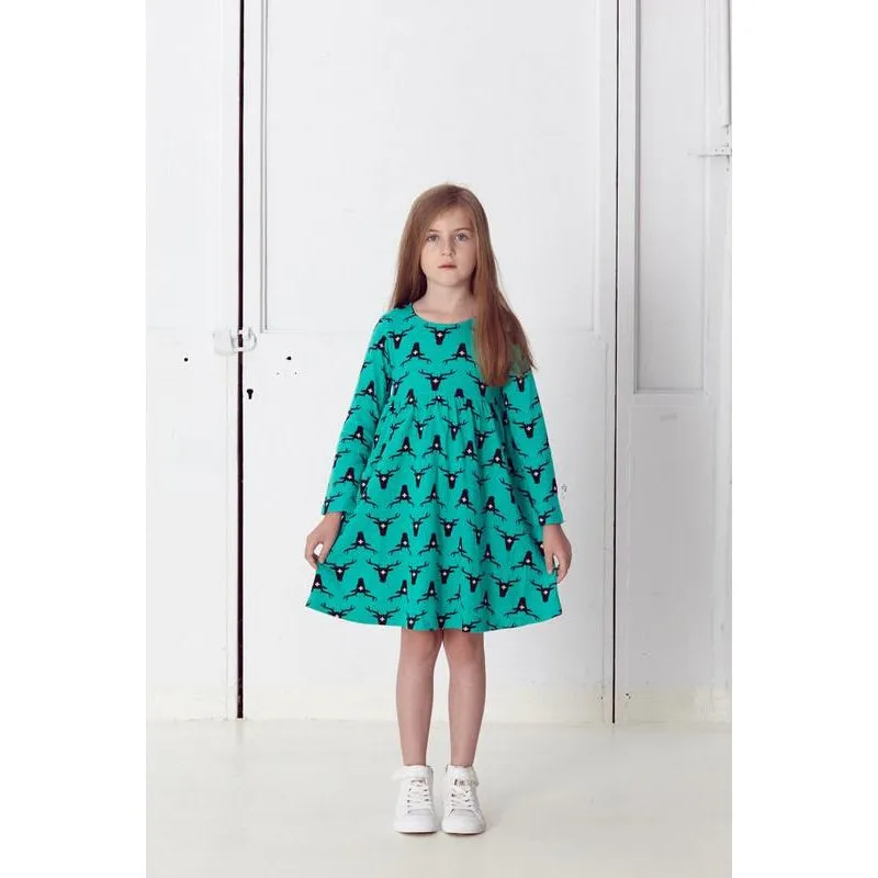 Nosweet Emerald green deer smock dress