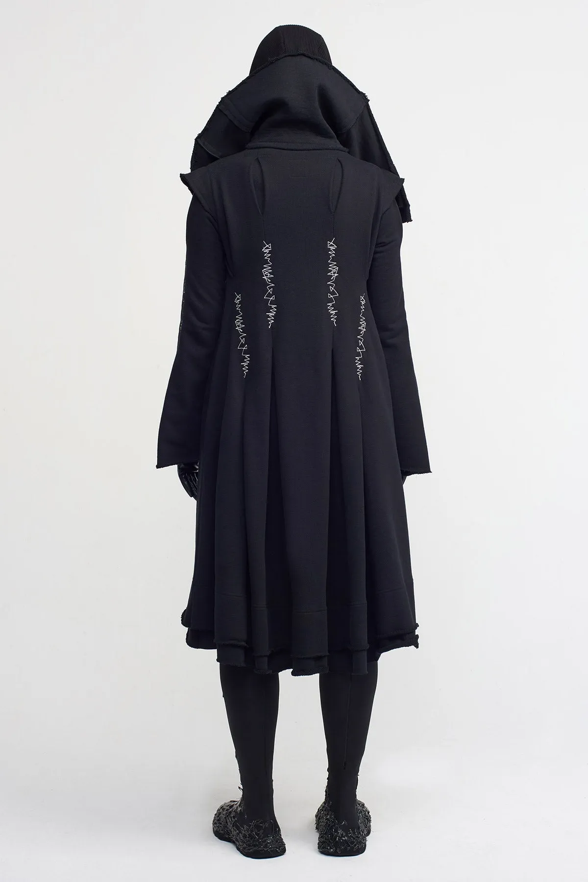 Nu Embroidered Cape Jacket Black