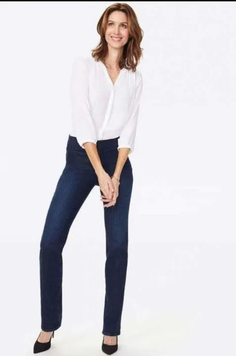 NYDJ Marilyn Straight Pull-On Jeans