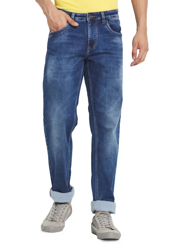 Octave Men Blue Regular Fit Heavy Fade Jeans