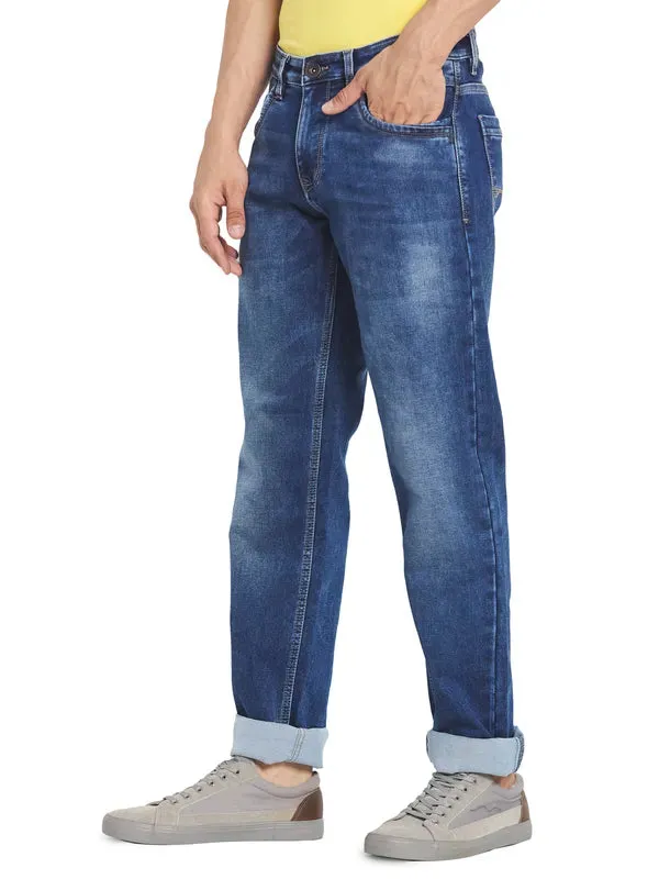 Octave Men Blue Regular Fit Heavy Fade Jeans