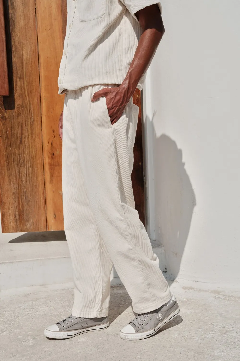 Off White Corduroy Pants