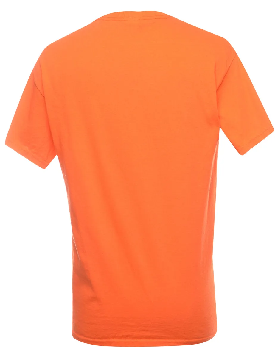 Orange Plain T-shirt - M