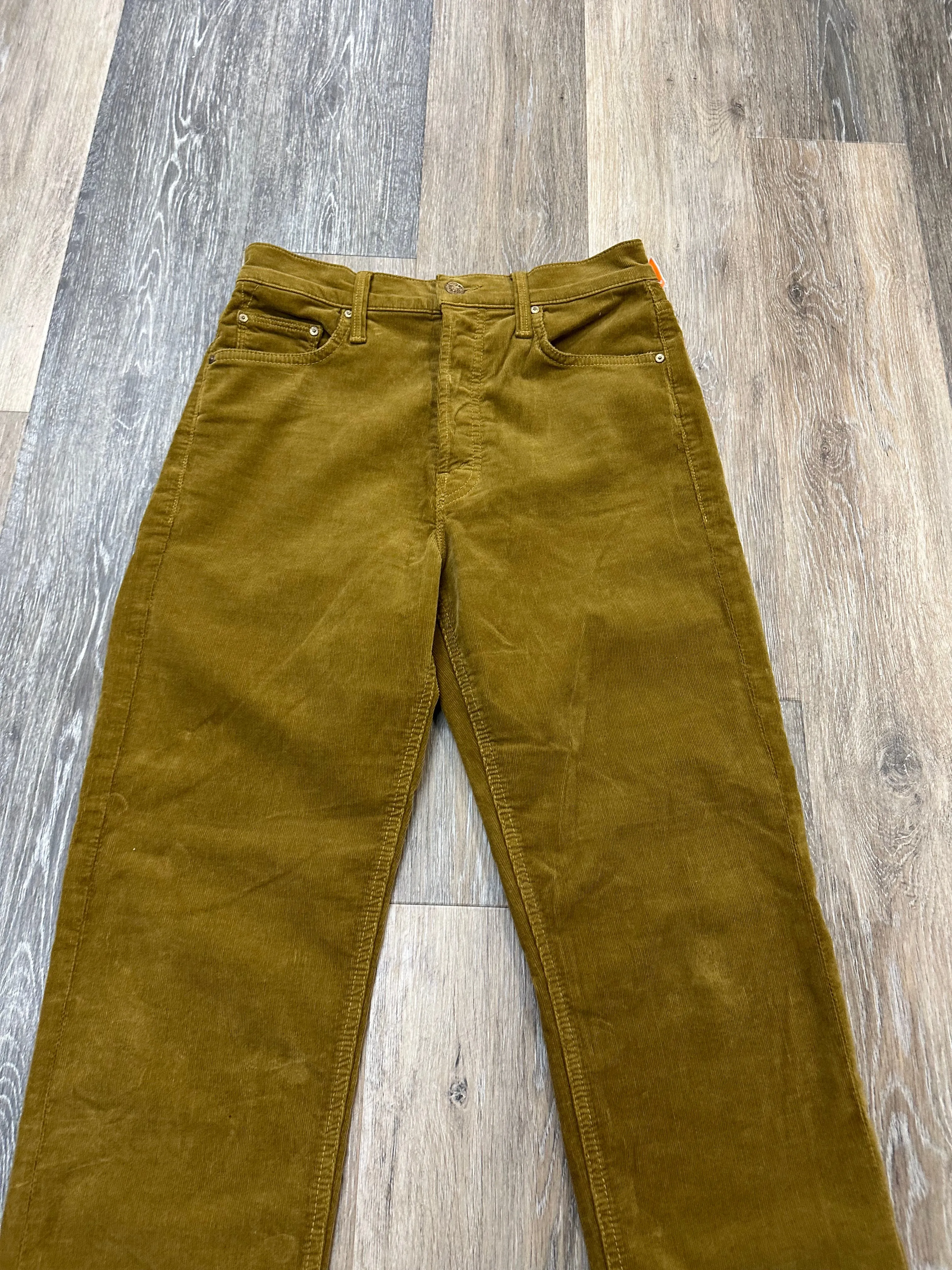 Pants Corduroy By Mother Jeans In Yellow, Size: 6