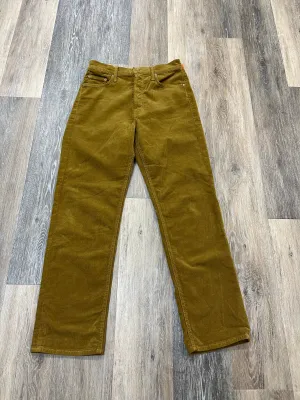 Pants Corduroy By Mother Jeans In Yellow, Size: 6