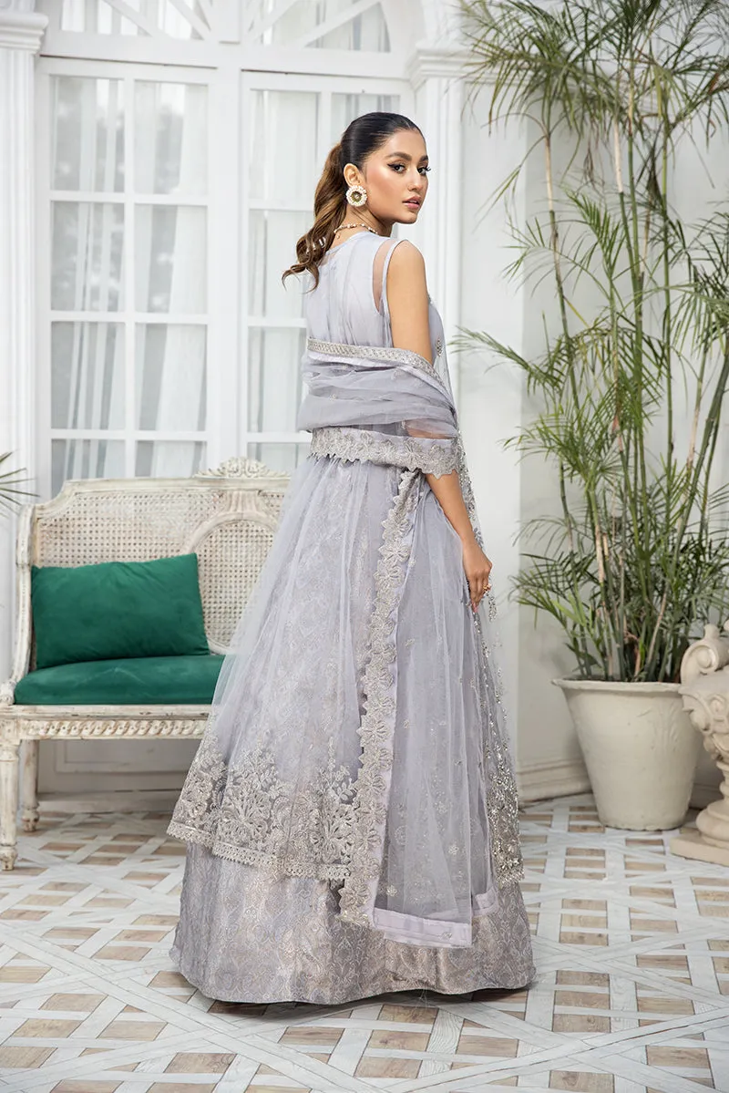 Party Wear Grey Pakistani Dress with Lehenga #PF486