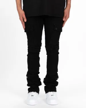 PHEELINGS MY PLEASURE FLARE STACK DENIM (JET BLACK)