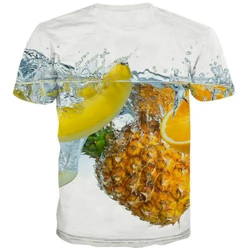 Pineapple T shirts Men Fruit T-shirts 3d Harajuku T-shirts Graphic Beer Tshirt Anime White Tshirts Novelty Short Sleeve Hip hop