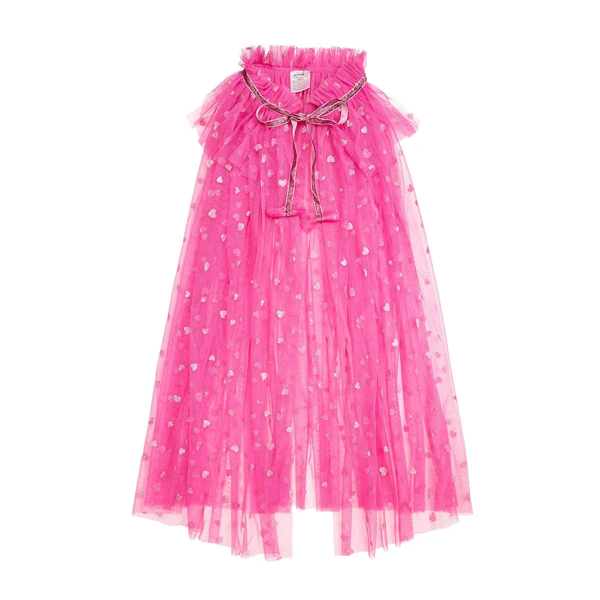 Pink Glitter Heart Valentine's Day Cape