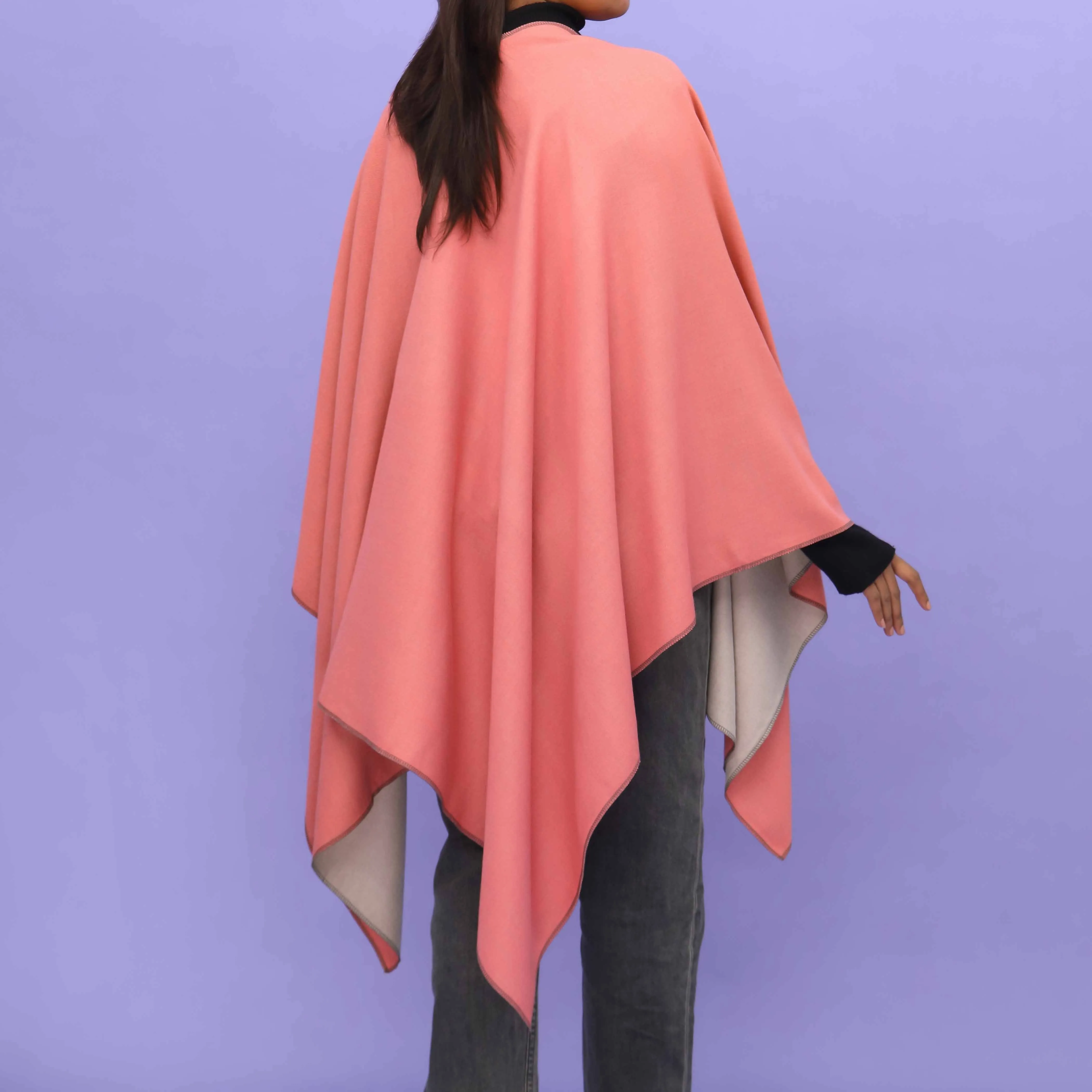 Pink Winter Cape Shawl PN4720