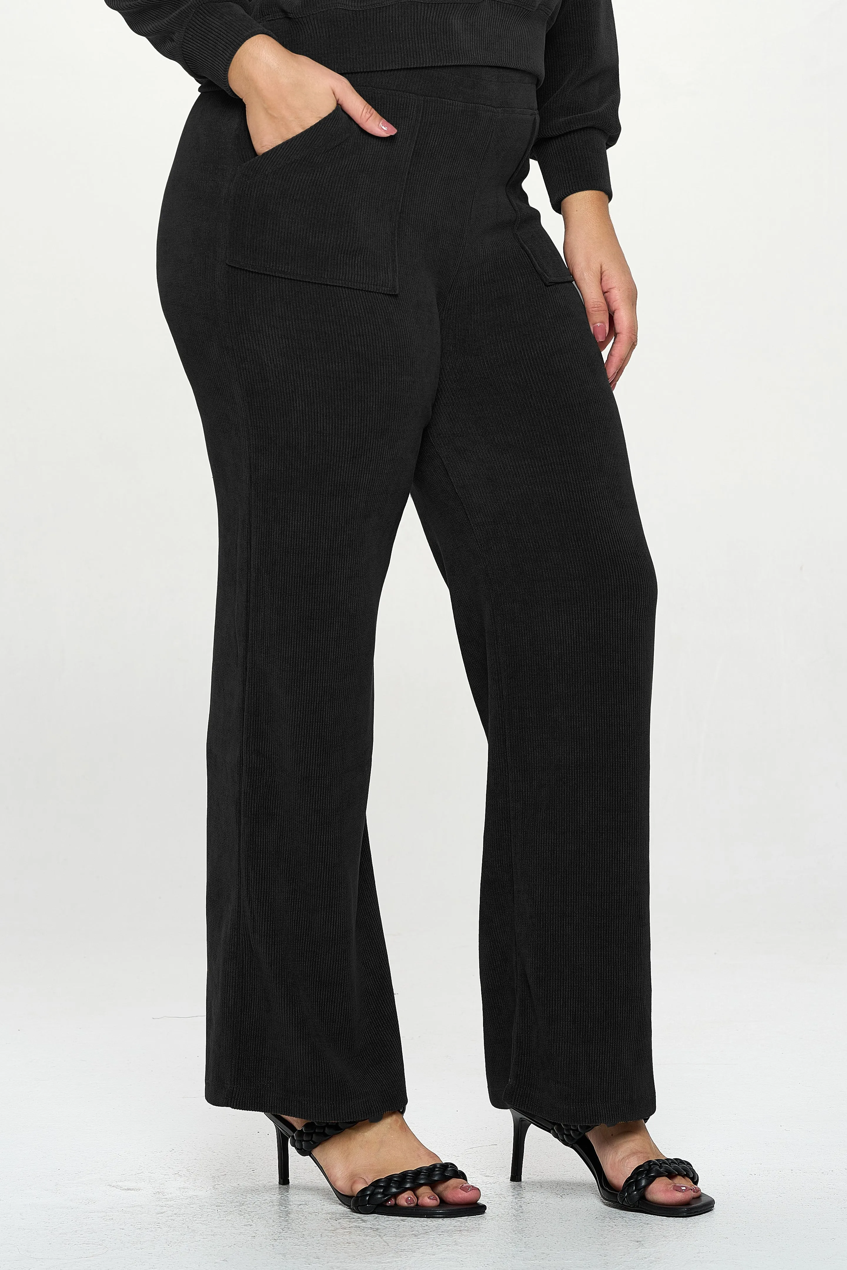 Plus Size Women’s Wide-Leg Corduroy Pants