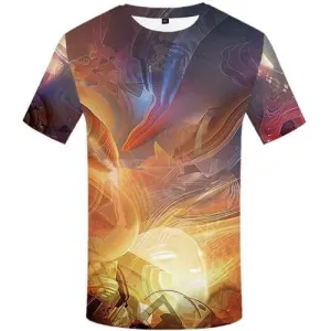 Psychedelic T-shirt Men Colorful T shirts Funny War T-shirts Graphic Cartoon Tshirts Casual Abstract Tshirt Anime Short Sleeve