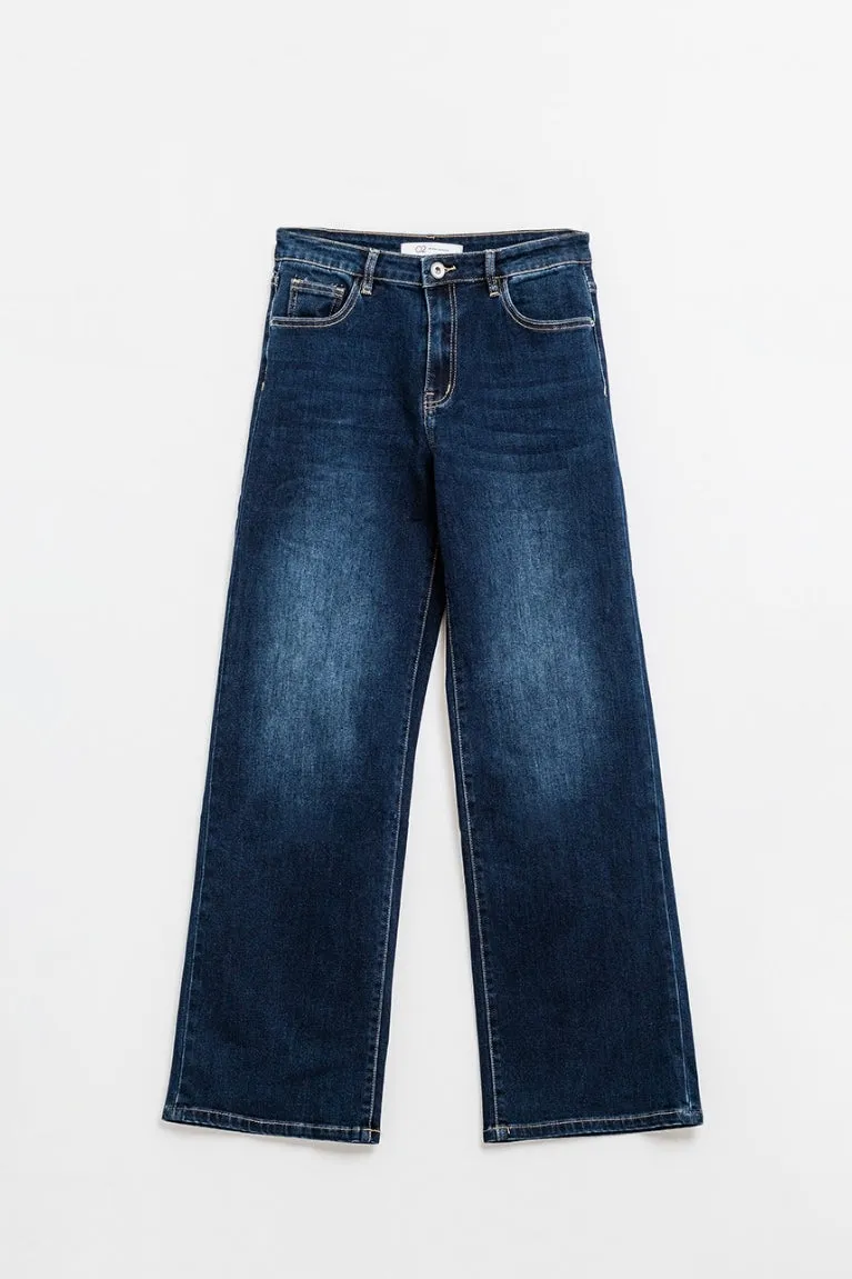 Q2 90’s Dark Wash Wide Jeans