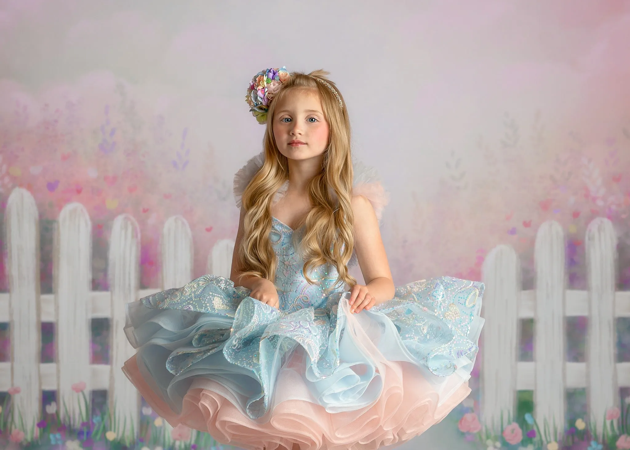 "Birthday Party" -  Petal Short Length Dress (4 Year - 5 Year)