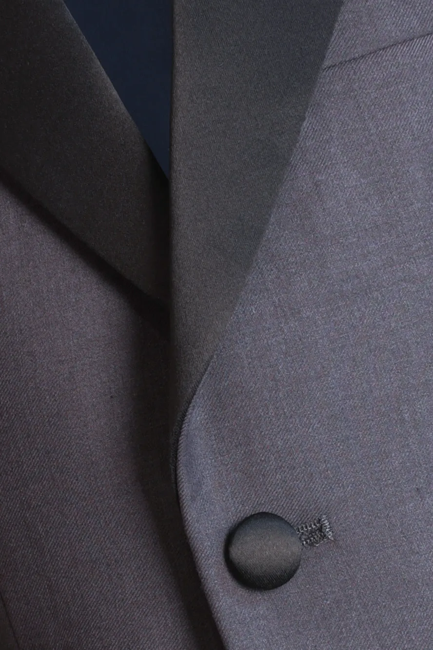 "Fitzgerald" Kids Steel Grey Tuxedo Jacket (Separates)