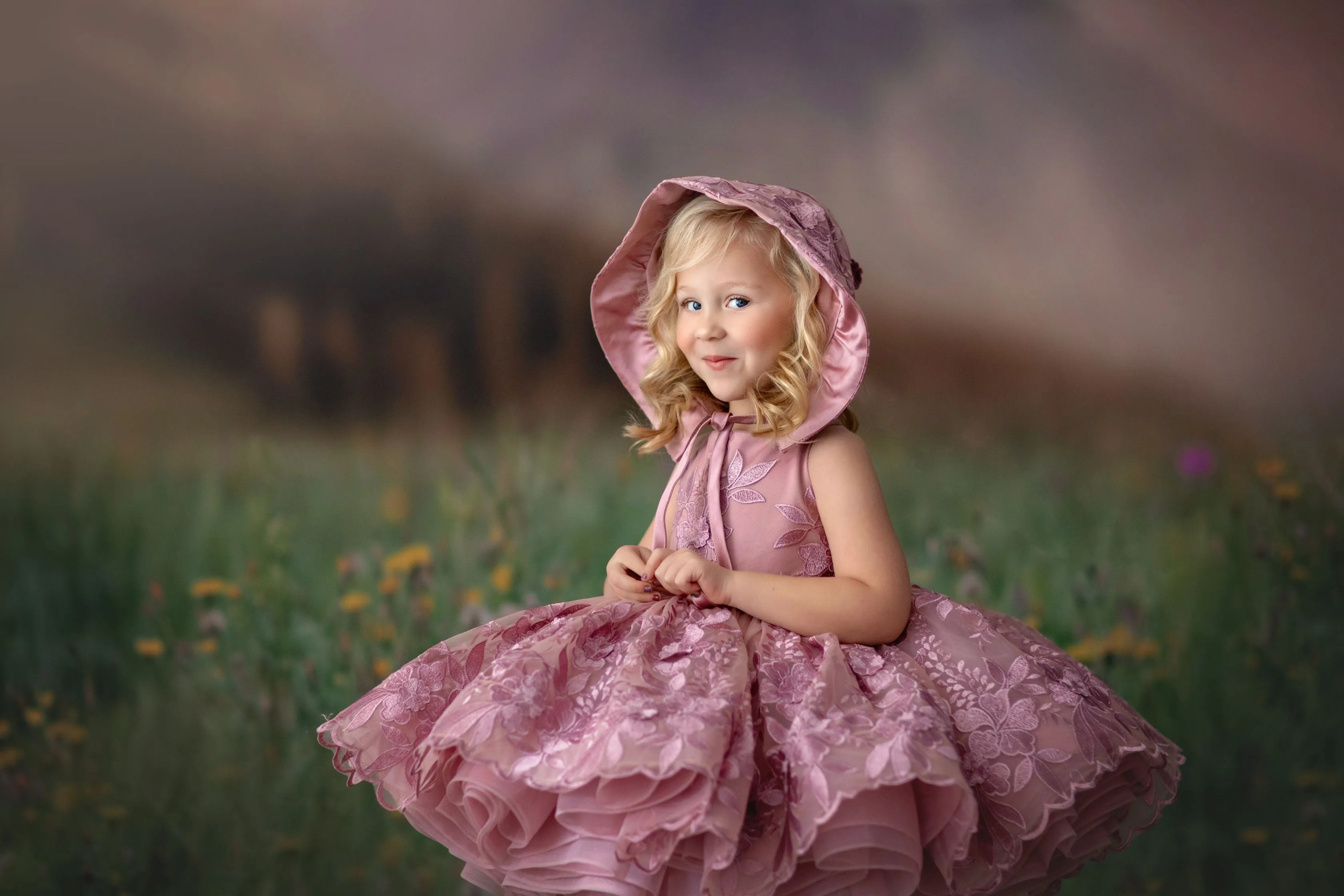 "Liliana" -  Dress Petal Short Length Dress ( 4 Year - Petite 5 Year)