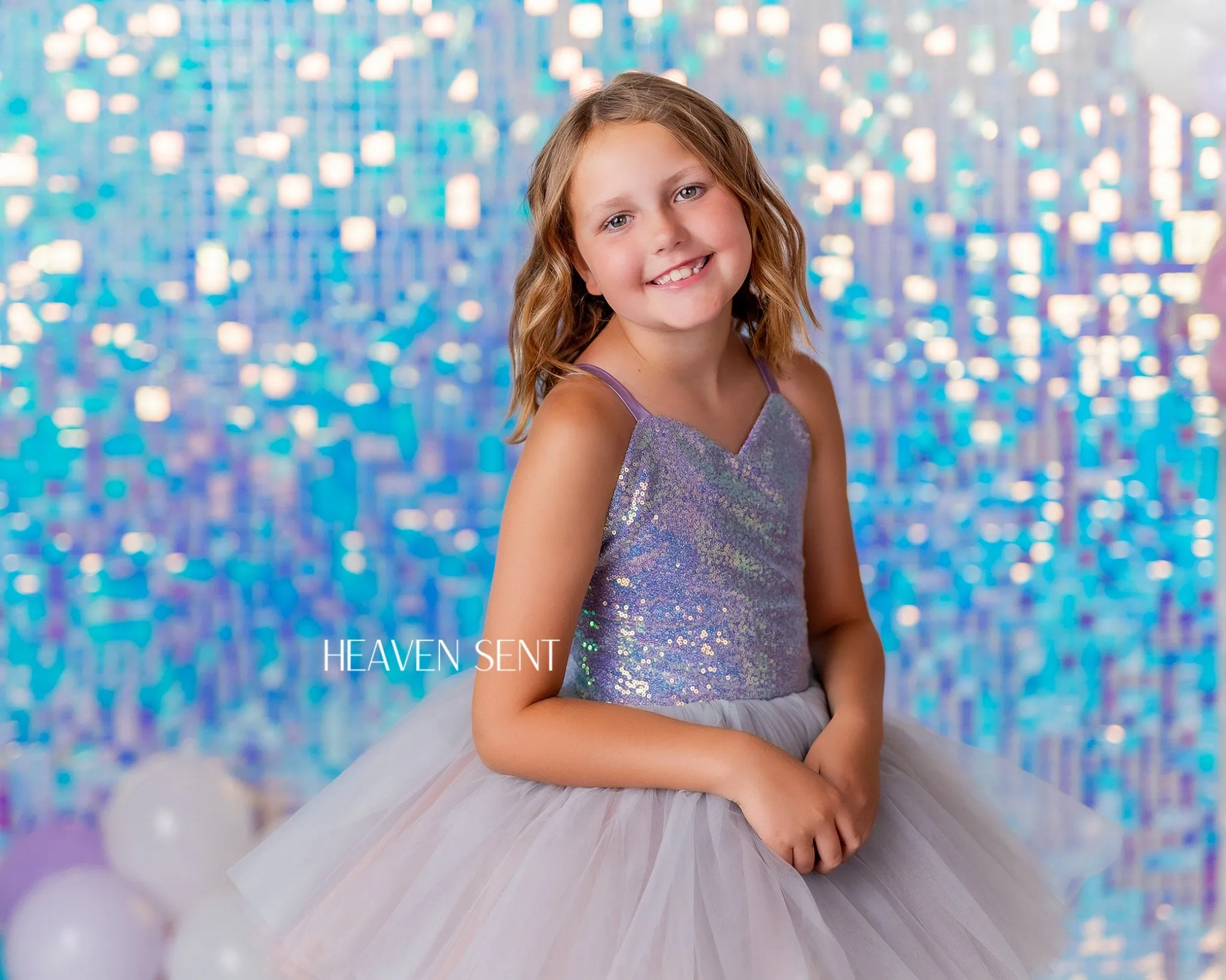 "Mermaid Kisses"- High Low Length Dress (7 Year - Petite 8 Year)