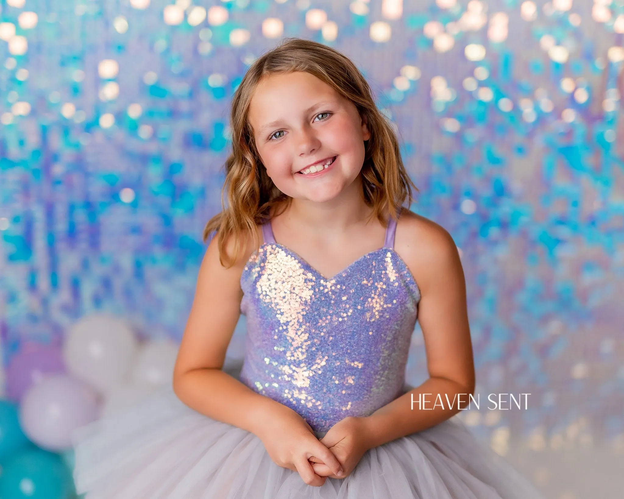 "Mermaid Kisses"- High Low Length Dress (7 Year - Petite 8 Year)