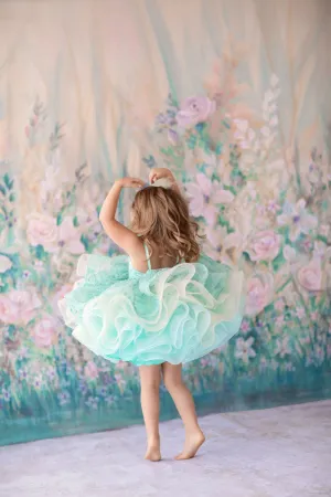 "Mint Dreams" -  Petal Length  Gown ( 4 Year - Petite 6 Year)