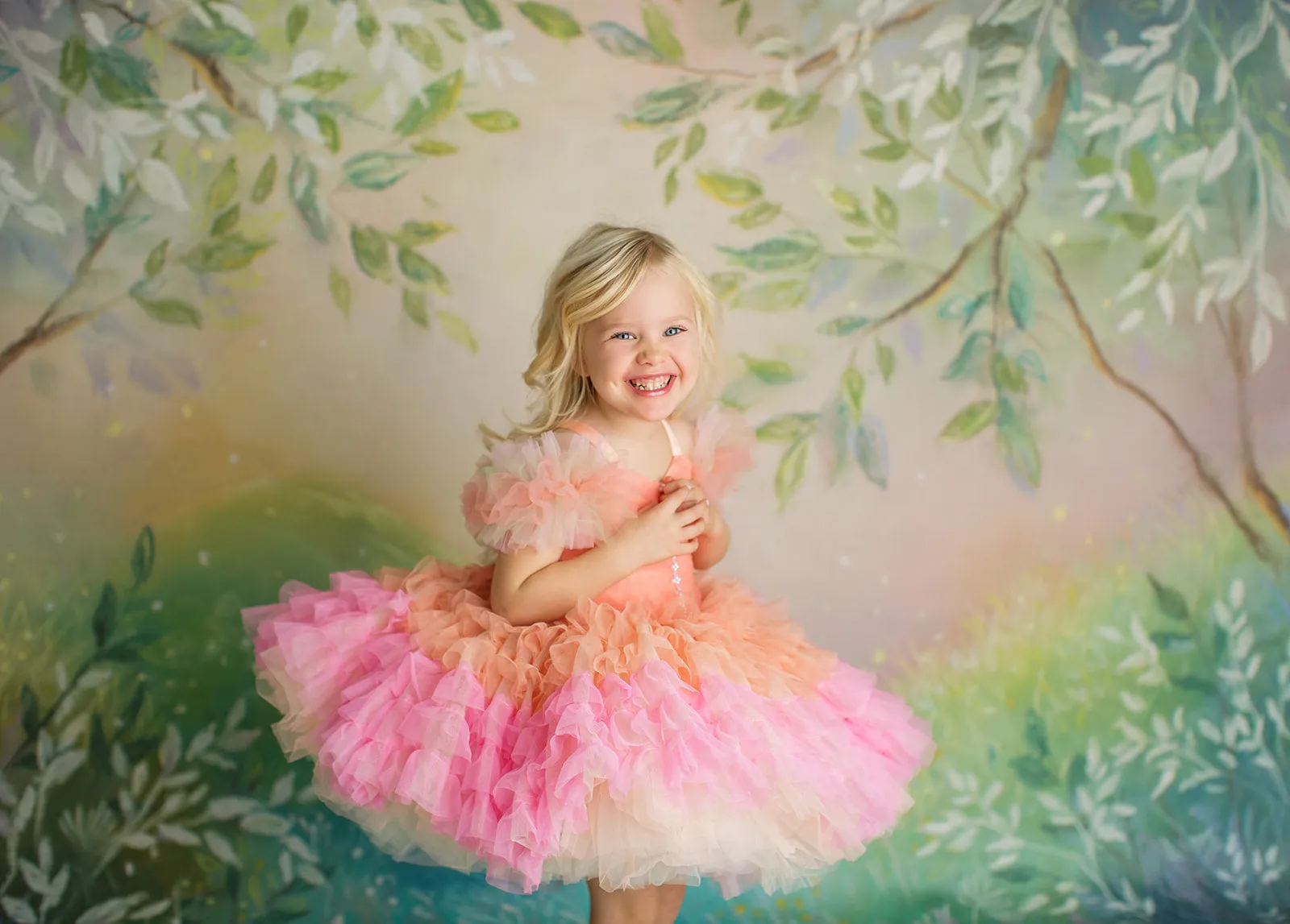 "Pastel Ruffle Whimsy" - Petal Length Dress (3 Year-Petite 4 Year)