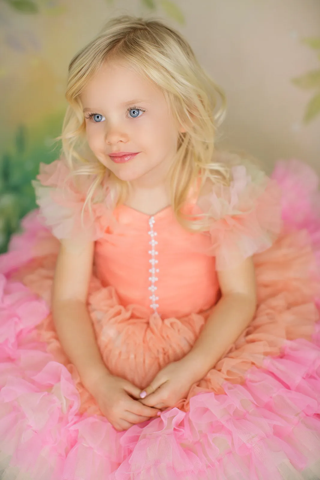 "Pastel Ruffle Whimsy" - Petal Length Dress (3 Year-Petite 4 Year)