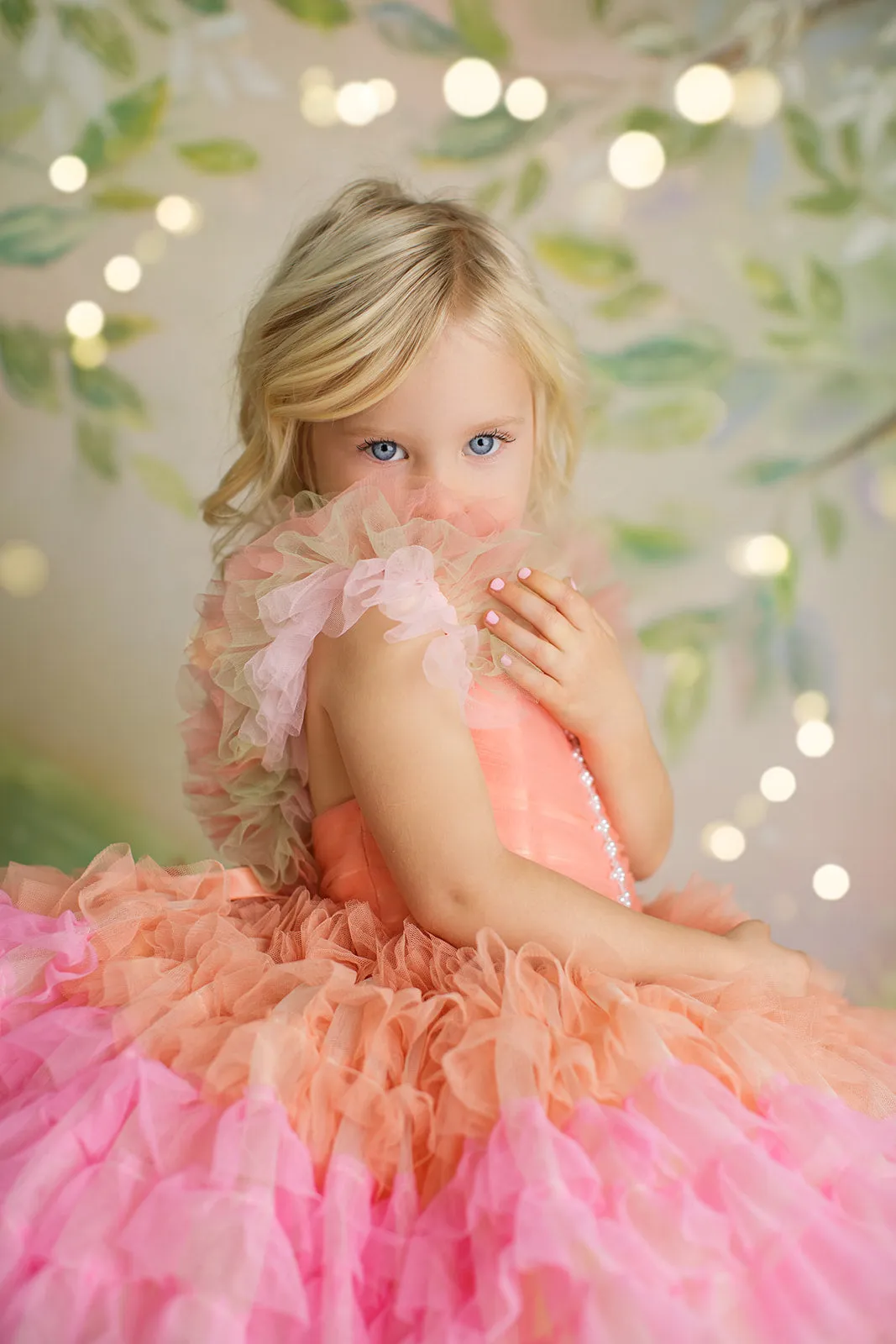 "Pastel Ruffle Whimsy" - Petal Length Dress (3 Year-Petite 4 Year)