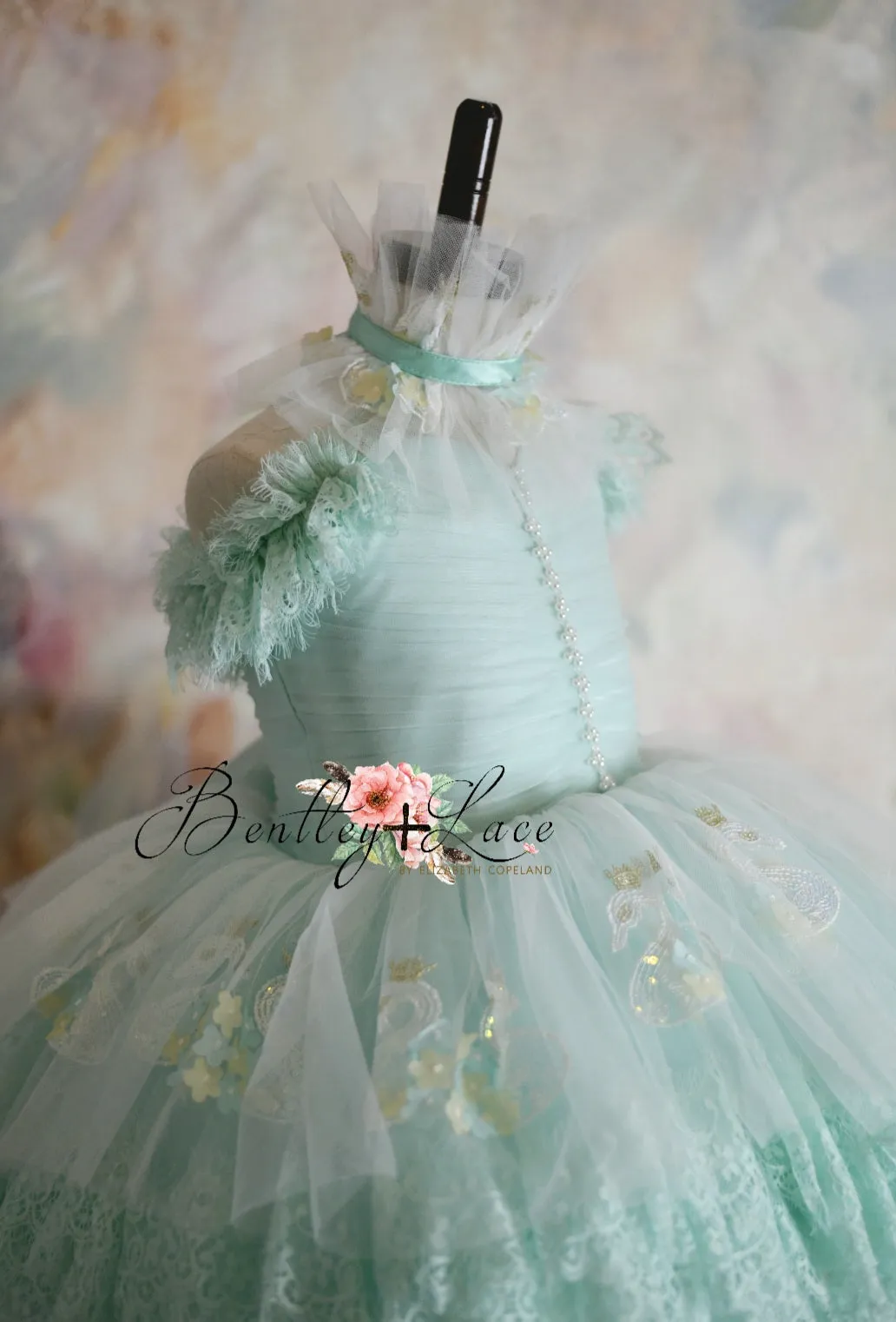 "Swan Dreams" - Pleated Bodice- Petal Length Dress  - ( 5 Year - Petite 6 Year)