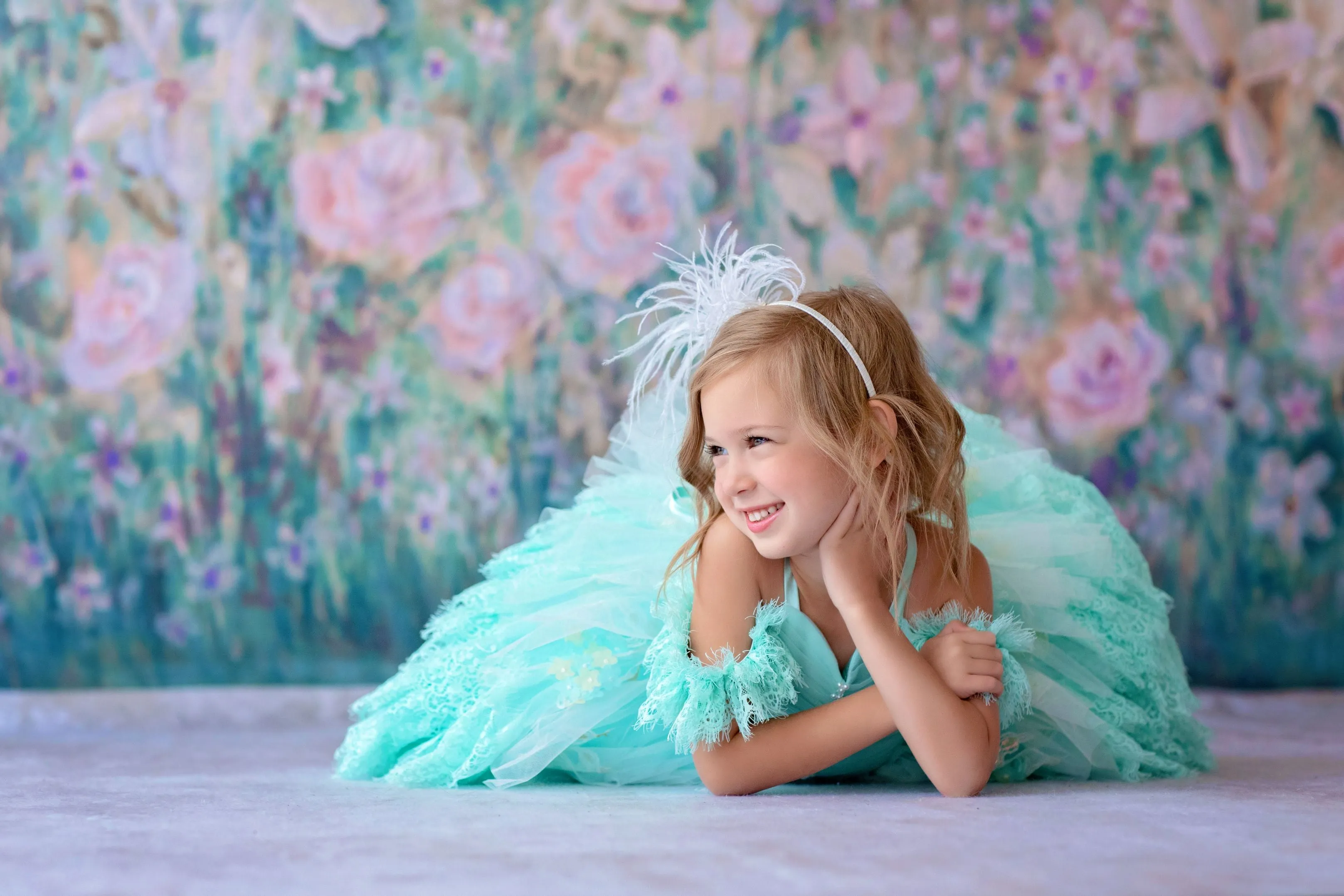 "Swan Dreams" - Pleated Bodice- Petal Length Dress  - ( 5 Year - Petite 6 Year)