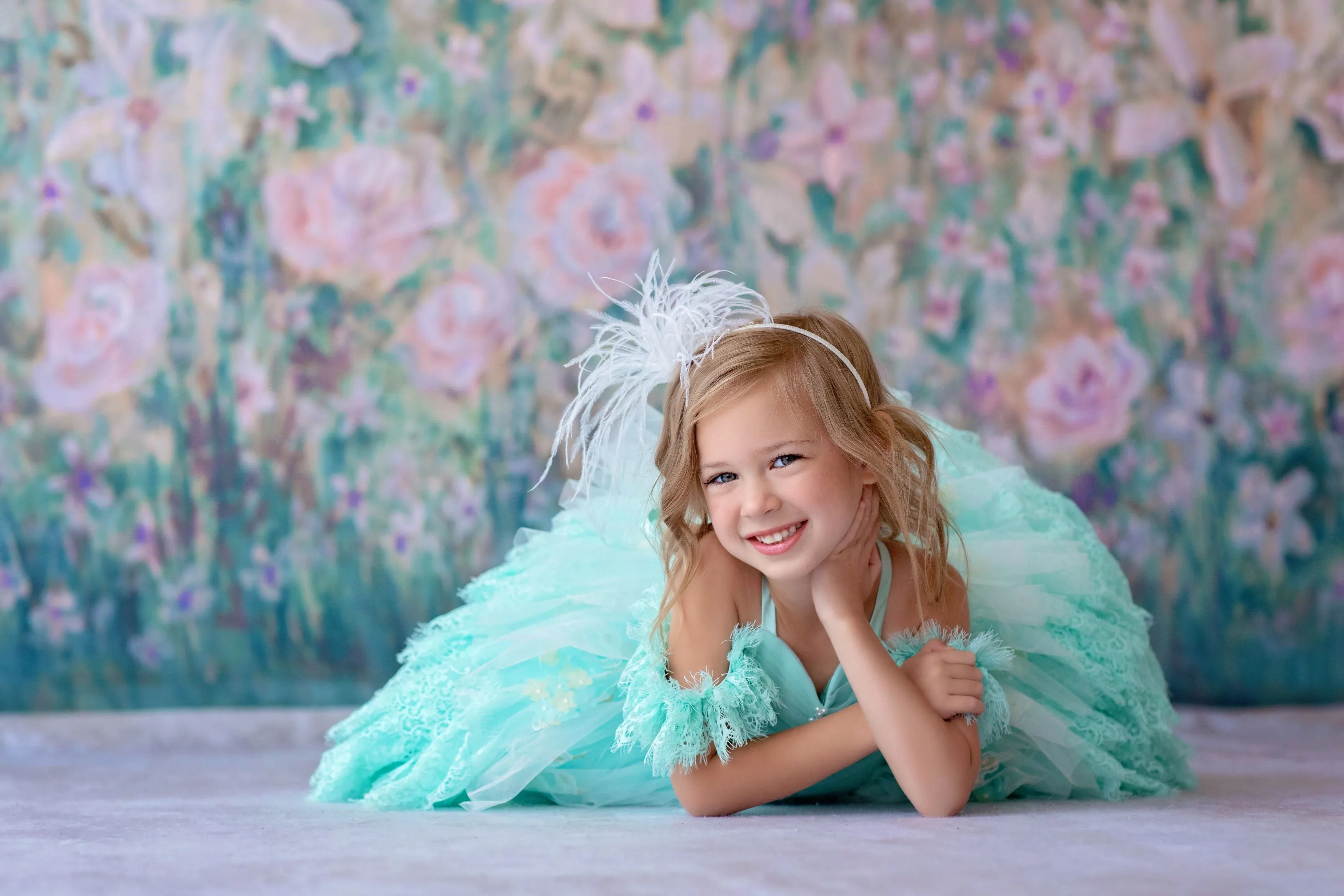 "Swan Dreams" - Pleated Bodice- Petal Length Dress  - ( 5 Year - Petite 6 Year)