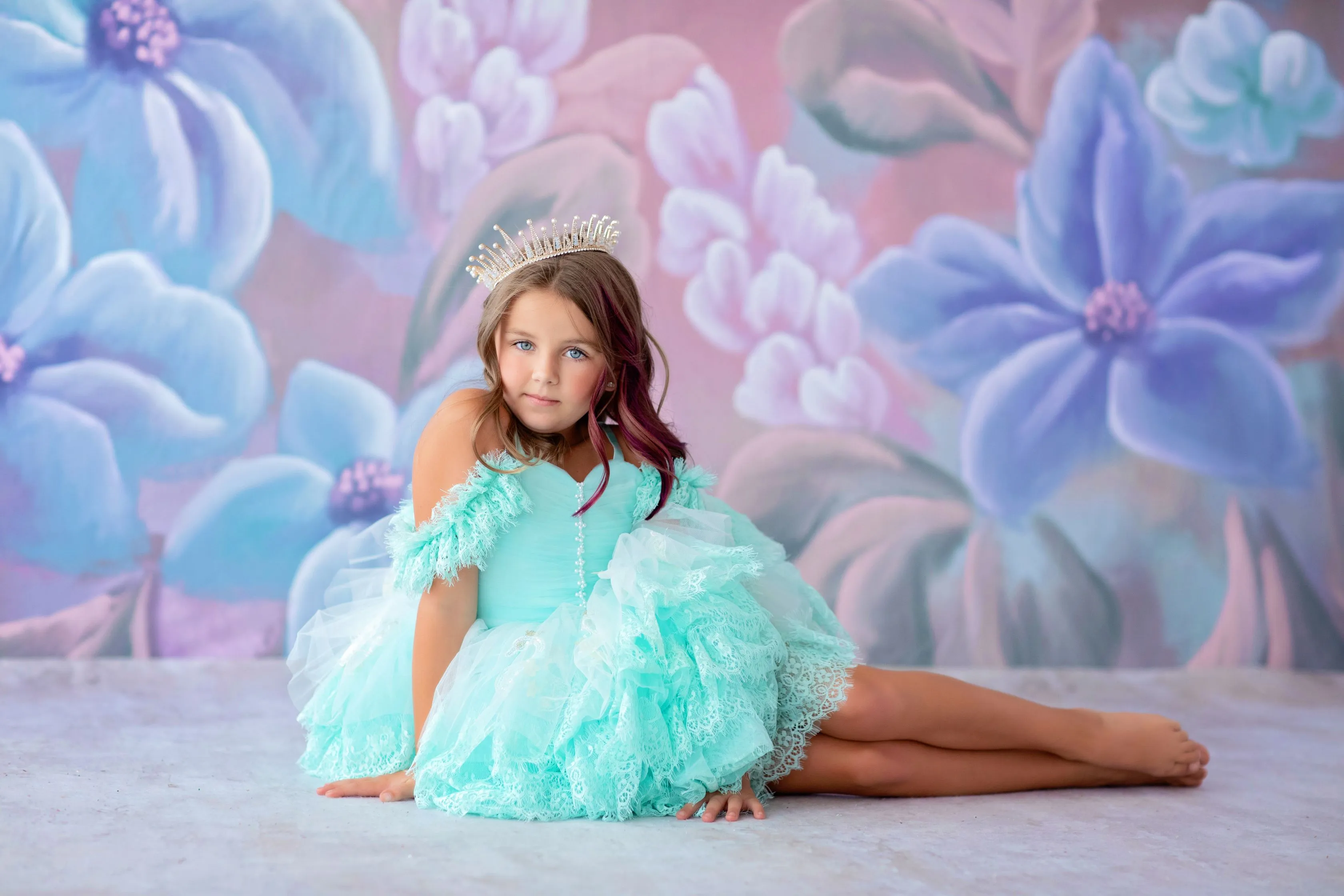 "Swan Dreams" - Pleated Bodice- Petal Length Dress  - ( 5 Year - Petite 6 Year)