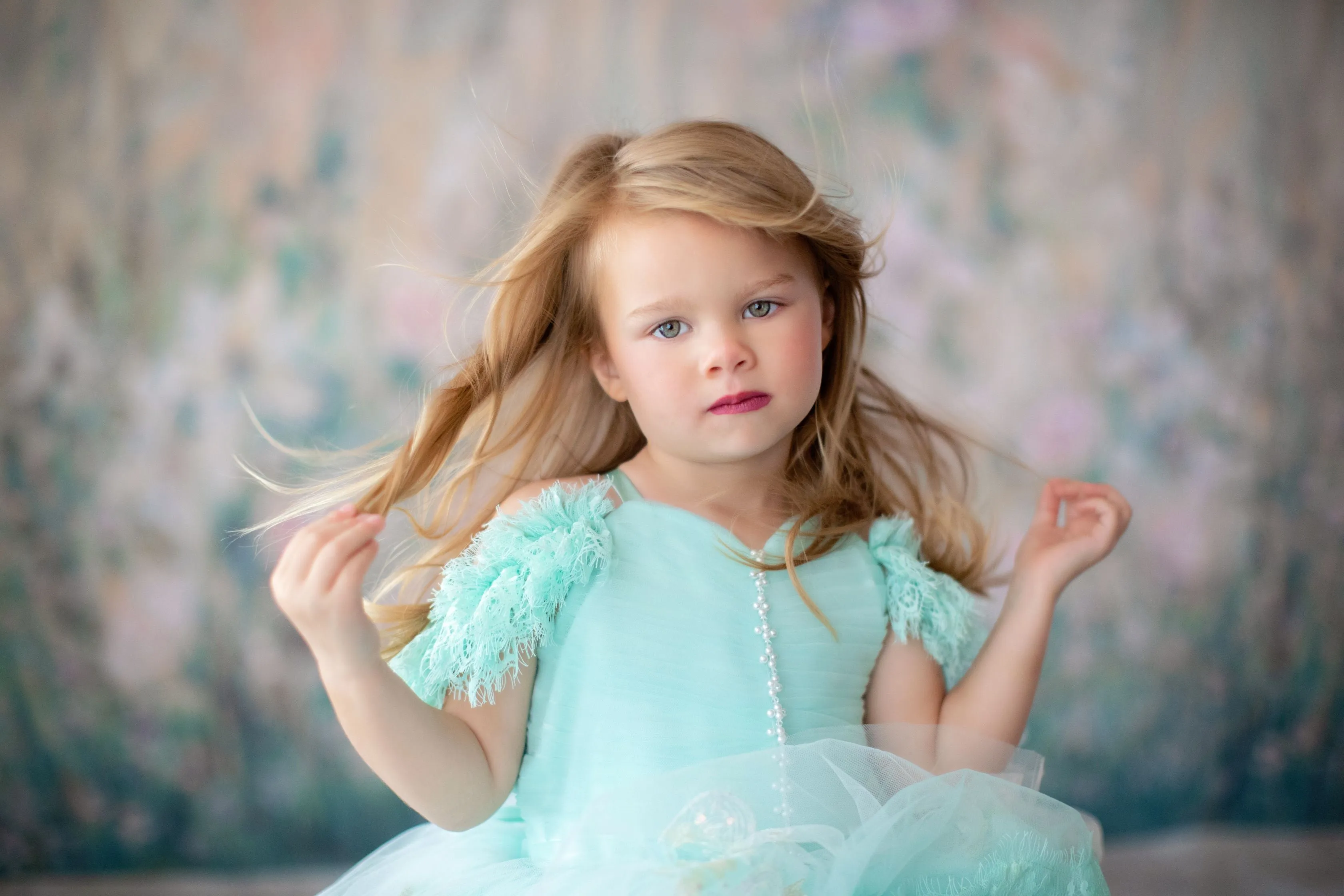 "Swan Dreams" - Pleated Bodice- Petal Length Dress  - ( 5 Year - Petite 6 Year)