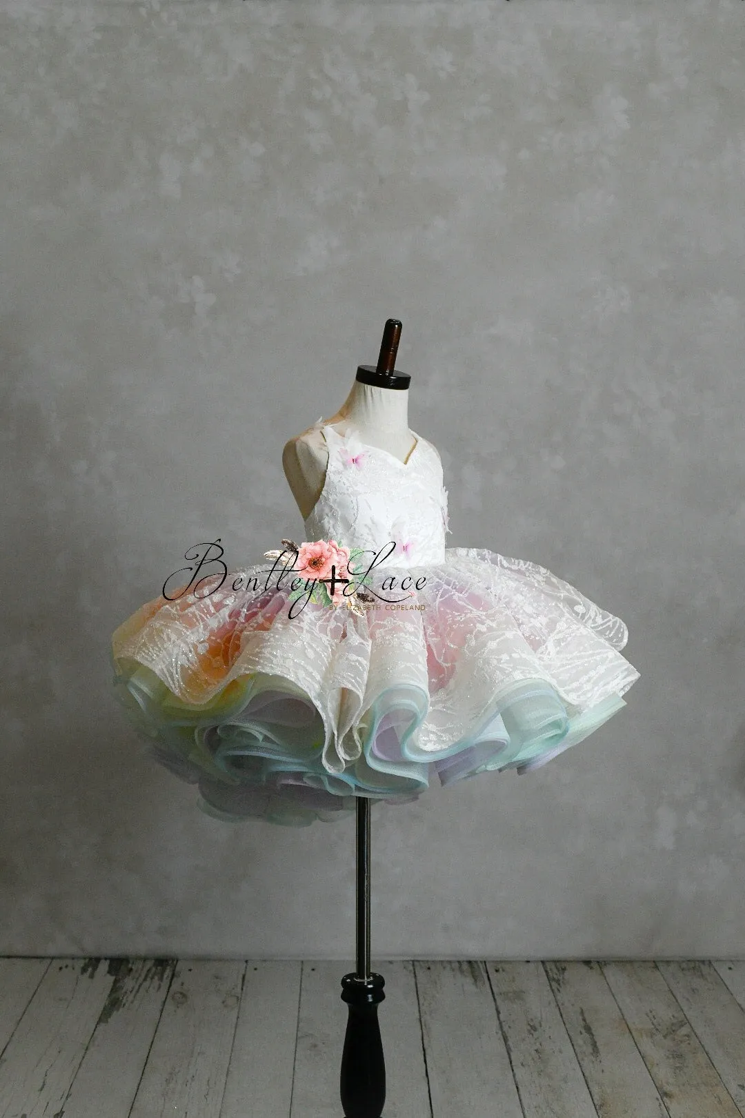 "Unicorns & Rainbows" -  Petal Short Length Dress ( 4 Year - Petite 5 Year)