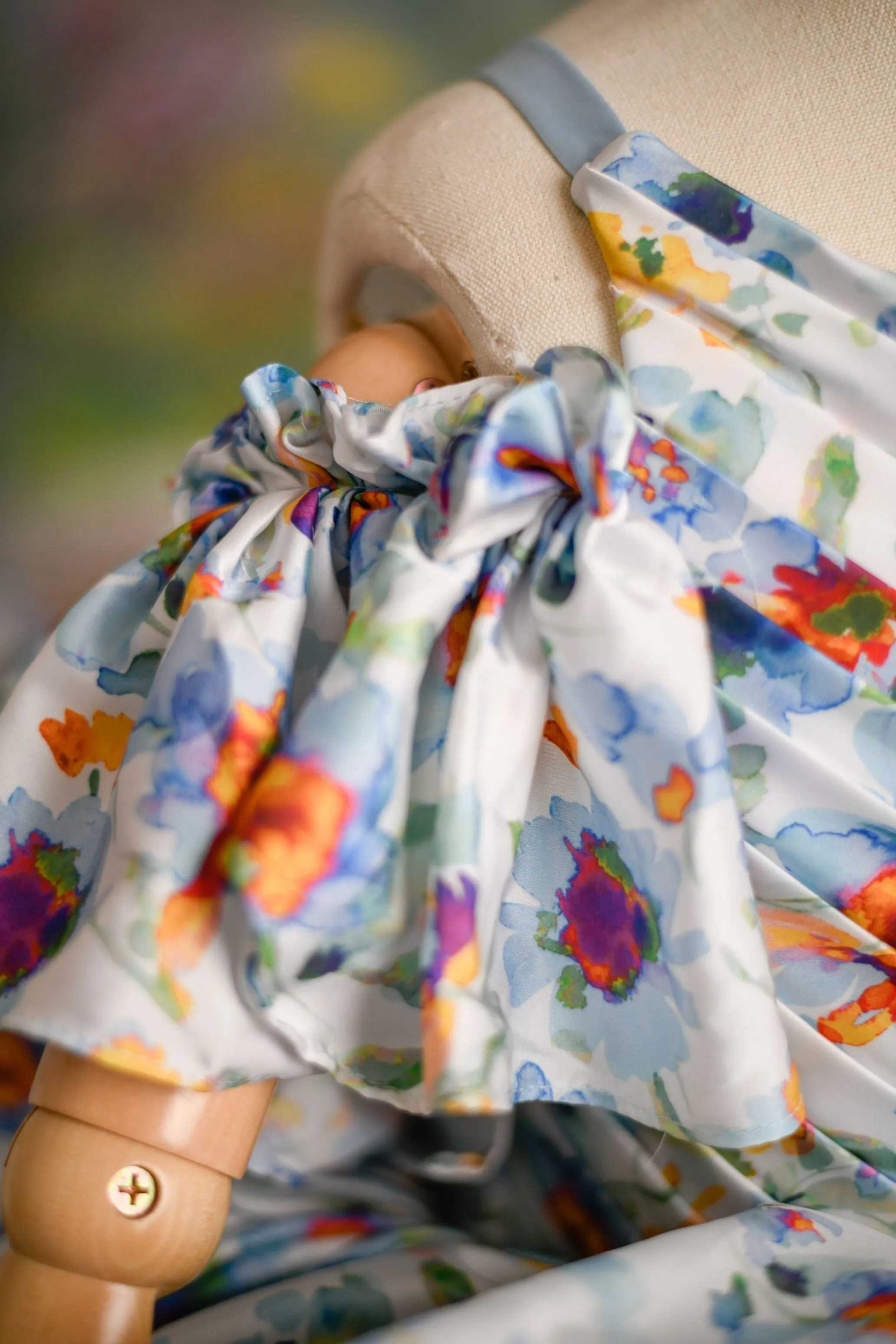 "Watercolor Posy" petal Length Dress ( 5 Year - 6 Year)