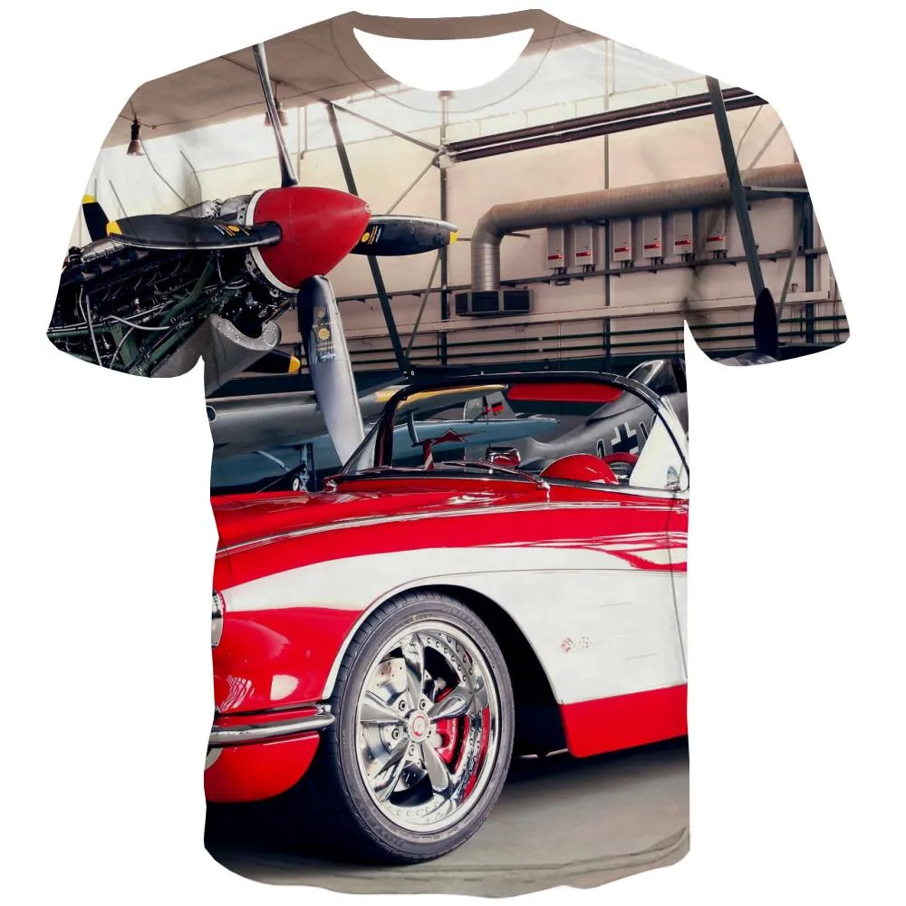 Racing Car T shirts Men Metal T-shirts Graphic City T-shirts 3d Gray Tshirt Anime Retro Tshirts Cool