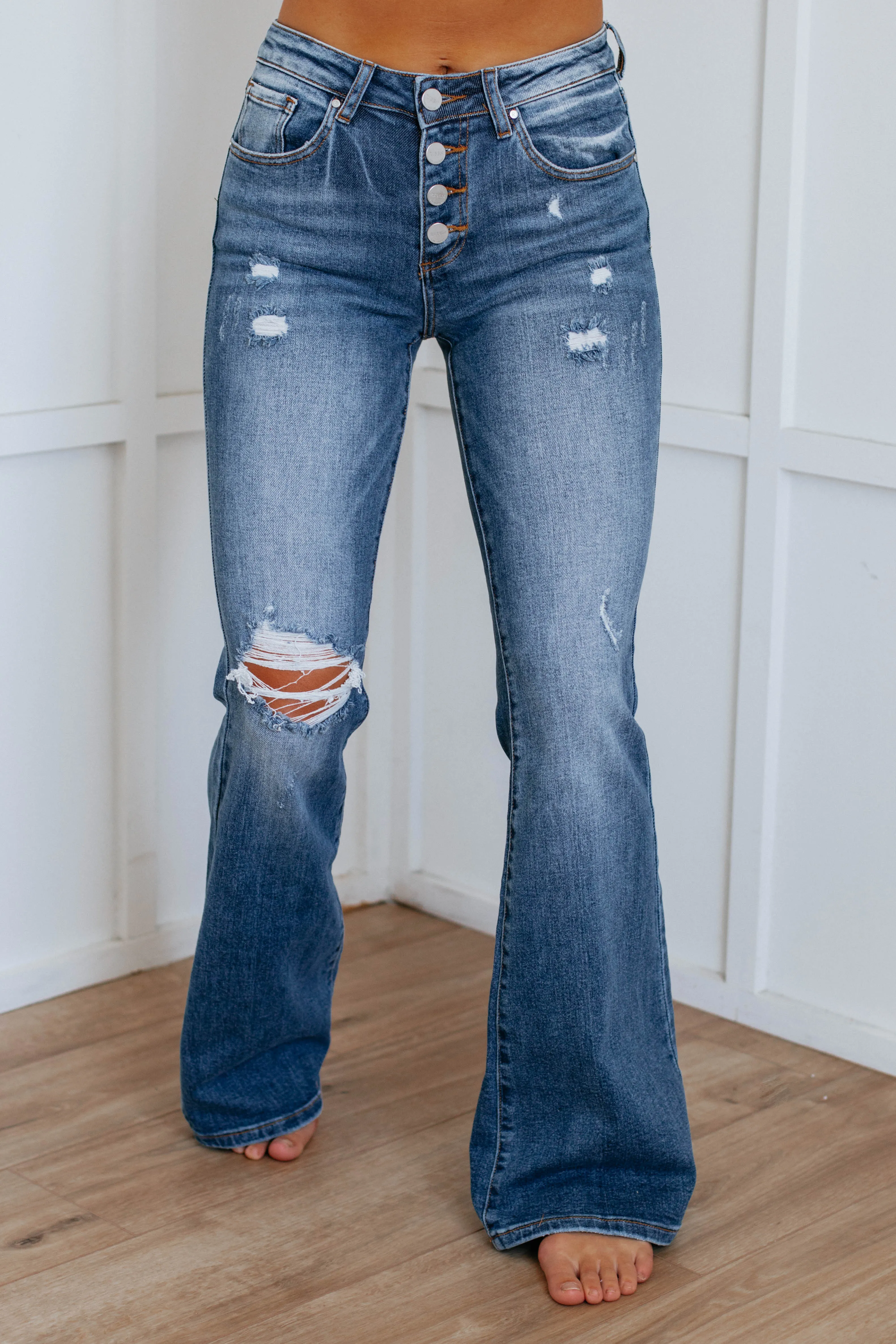 Rayna Risen Flare Jeans - Dark Wash