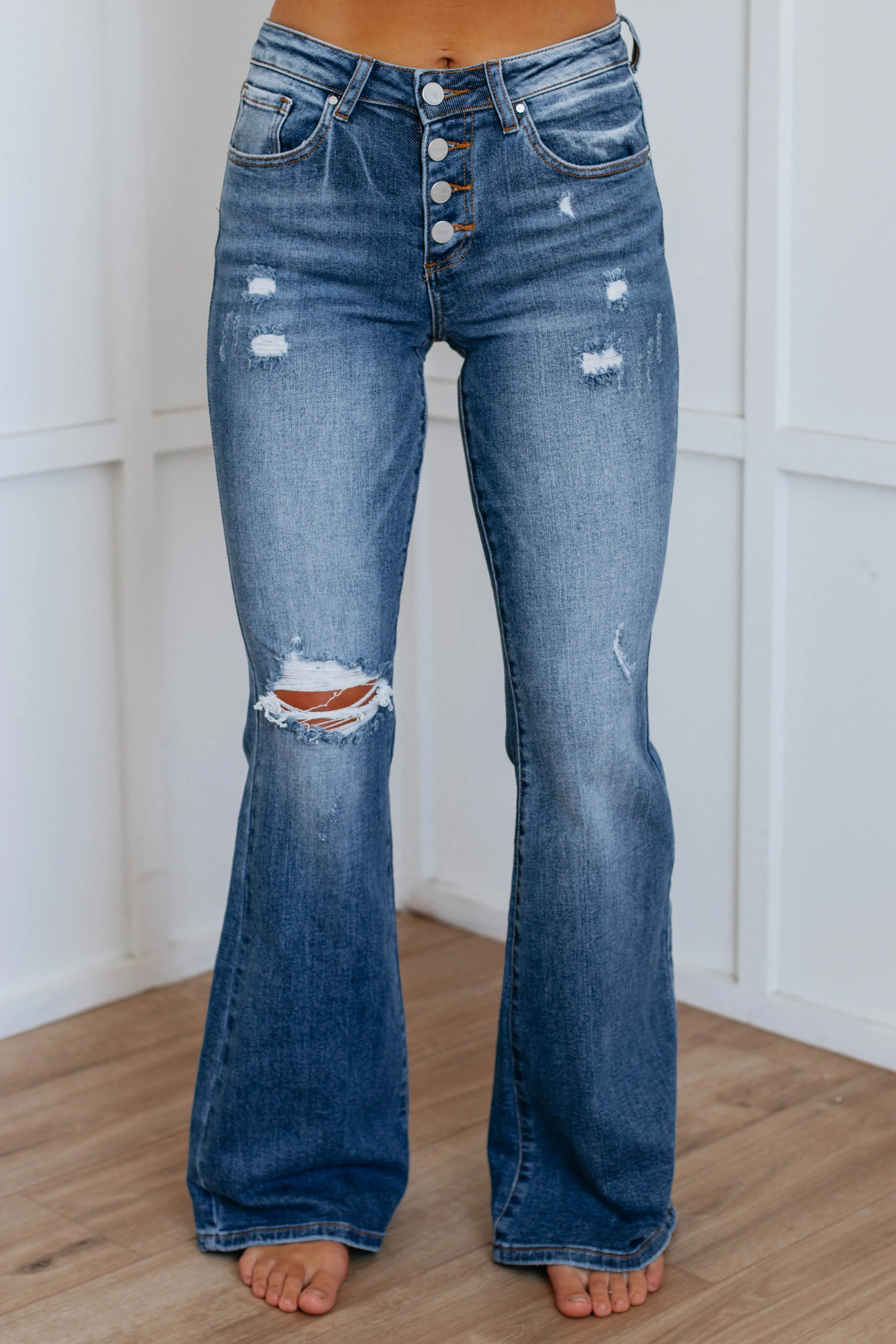 Rayna Risen Flare Jeans - Dark Wash